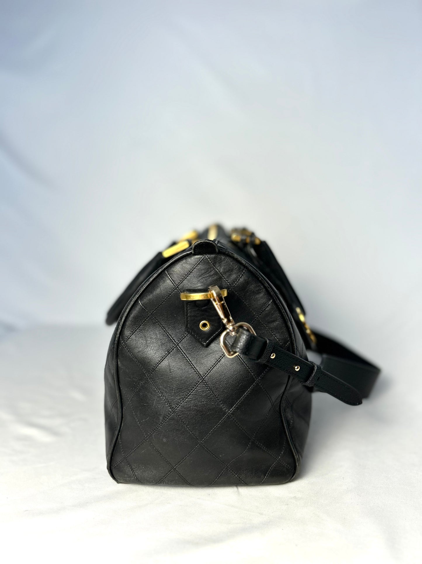 Chanel Mini Lambskin Boston Bag