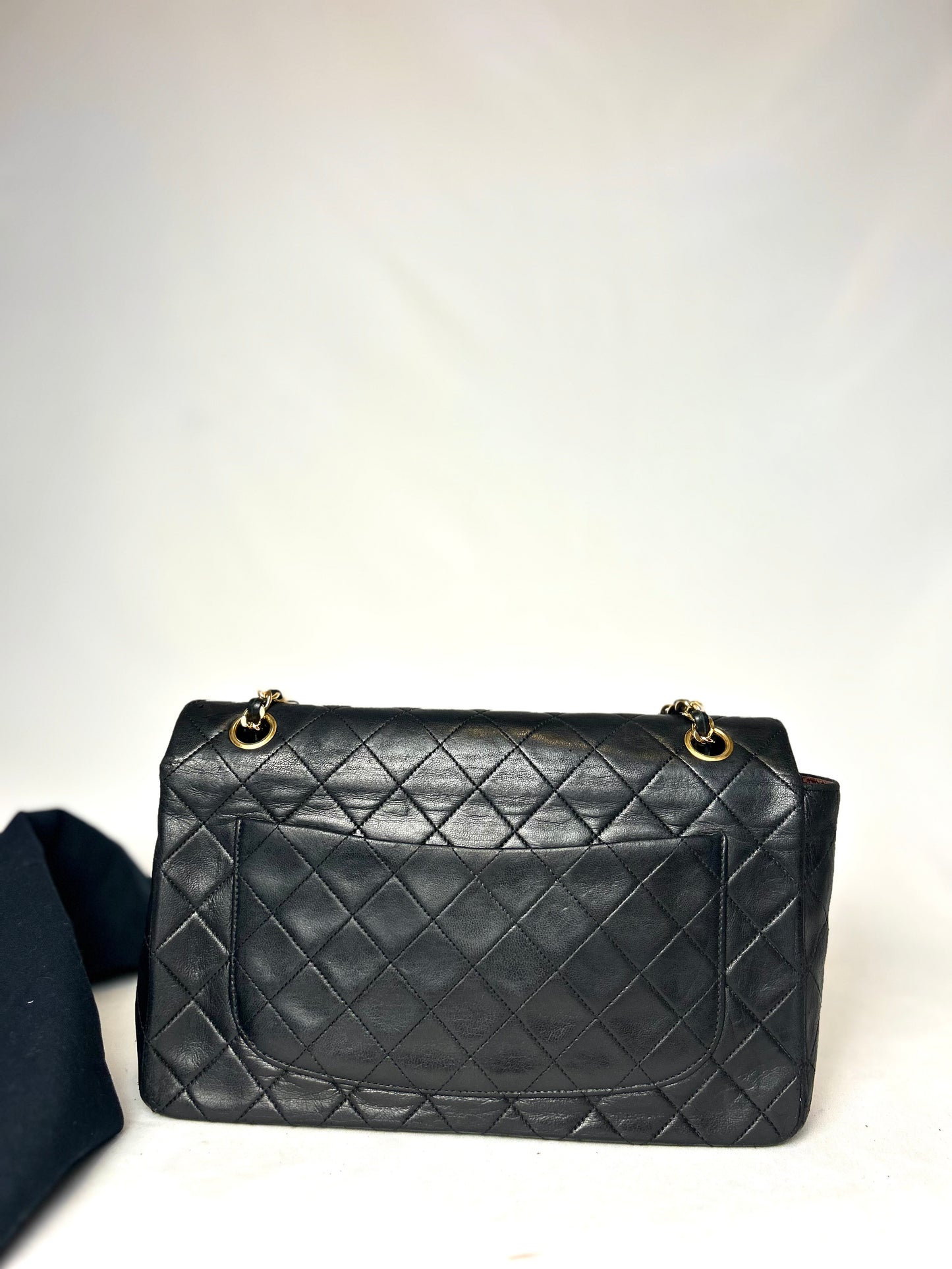 Authentic 1990s Chanel Single Lambskin Flap Bag