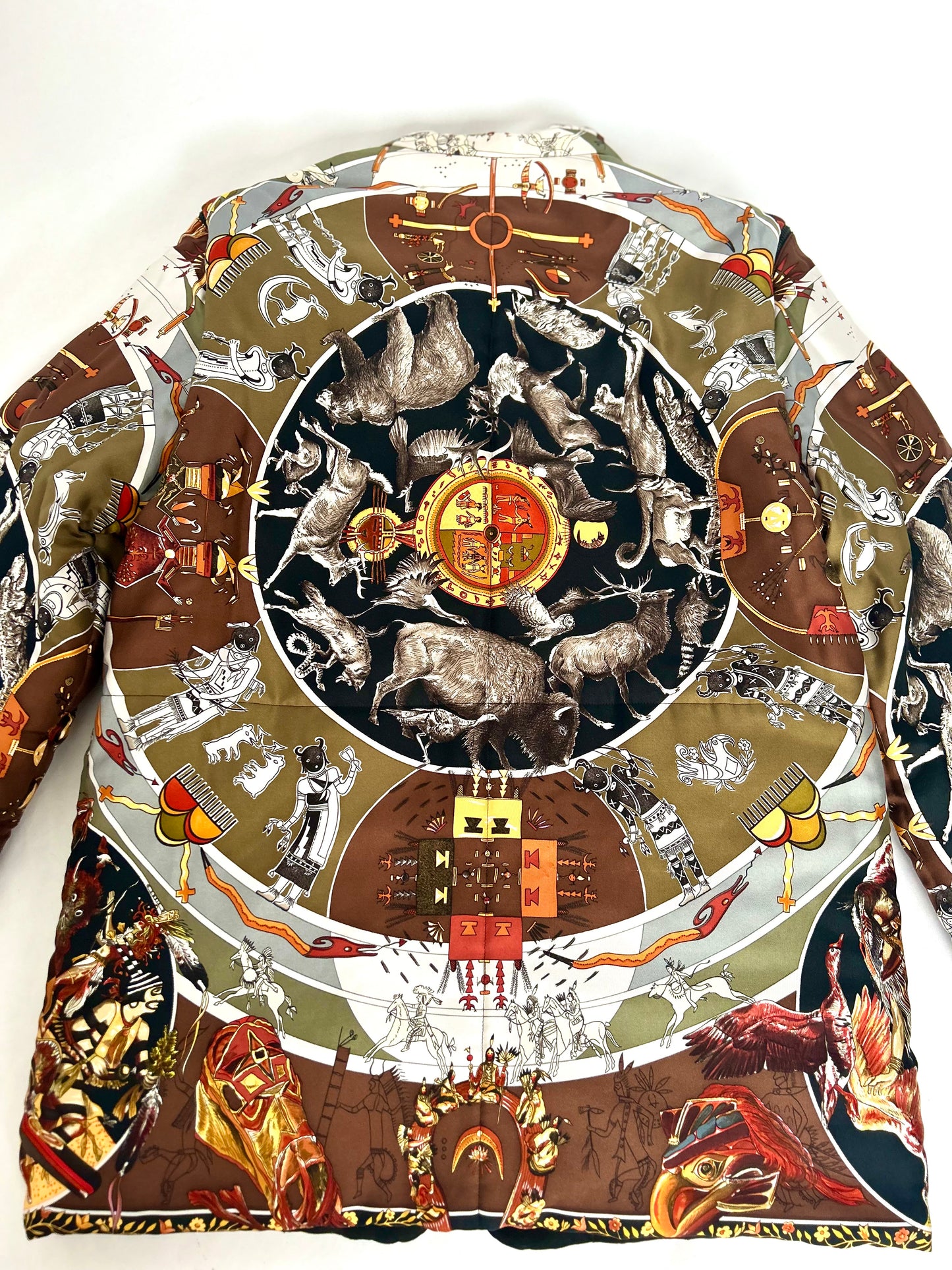 Archival Hermes Silk Detachable Sleeve Jacket Coat designed by Martin Margiela