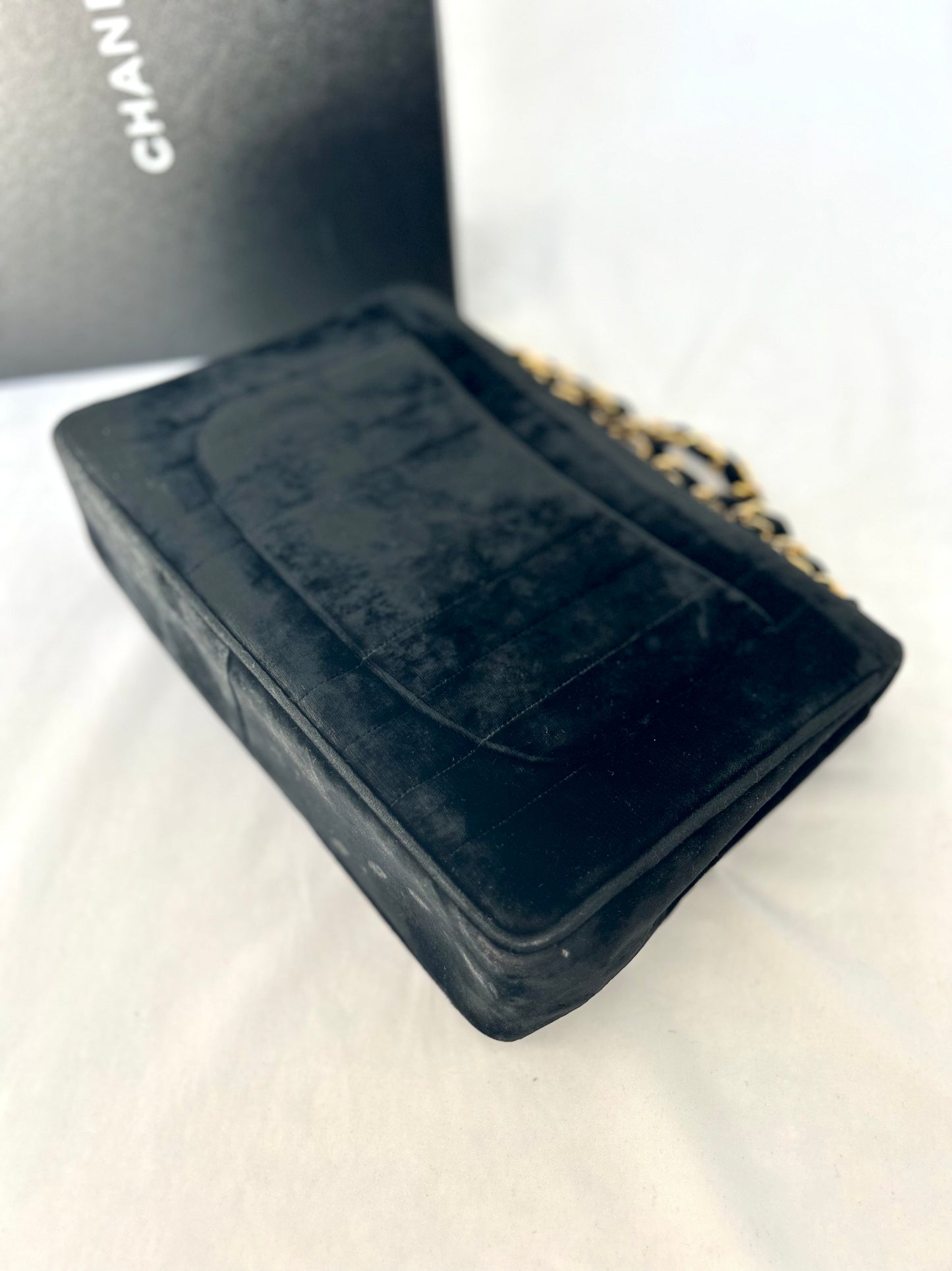 Chanel Velvet Velour Classic Jumbo 1994-1996