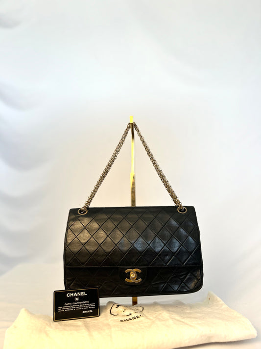 Authentic Chanel Medium Lambskin Classic Flap Bag