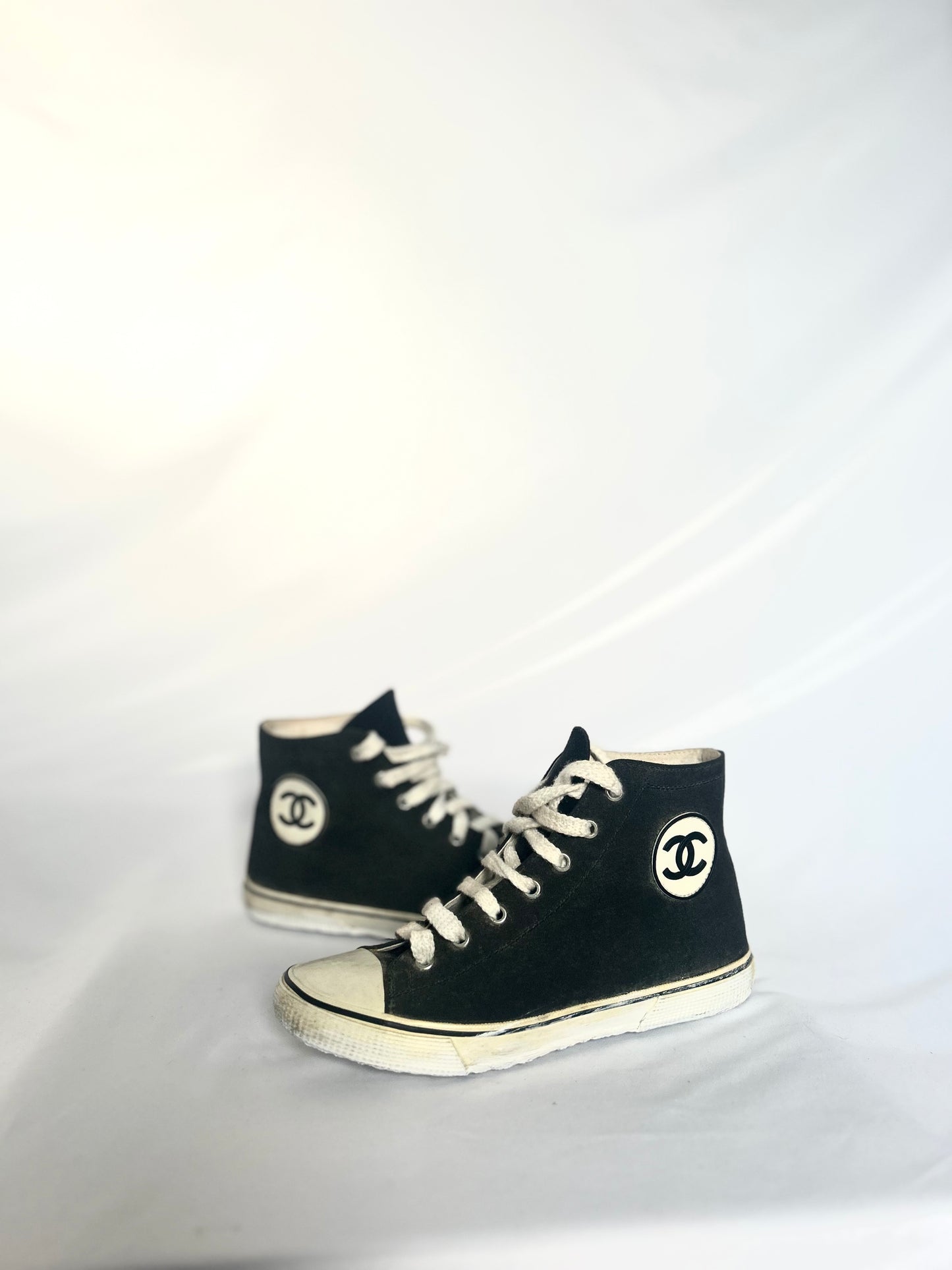 Chocolate Brown Chanel 1980s Vintage Medium Lambskin Classic Flap & Chanel Sneakers