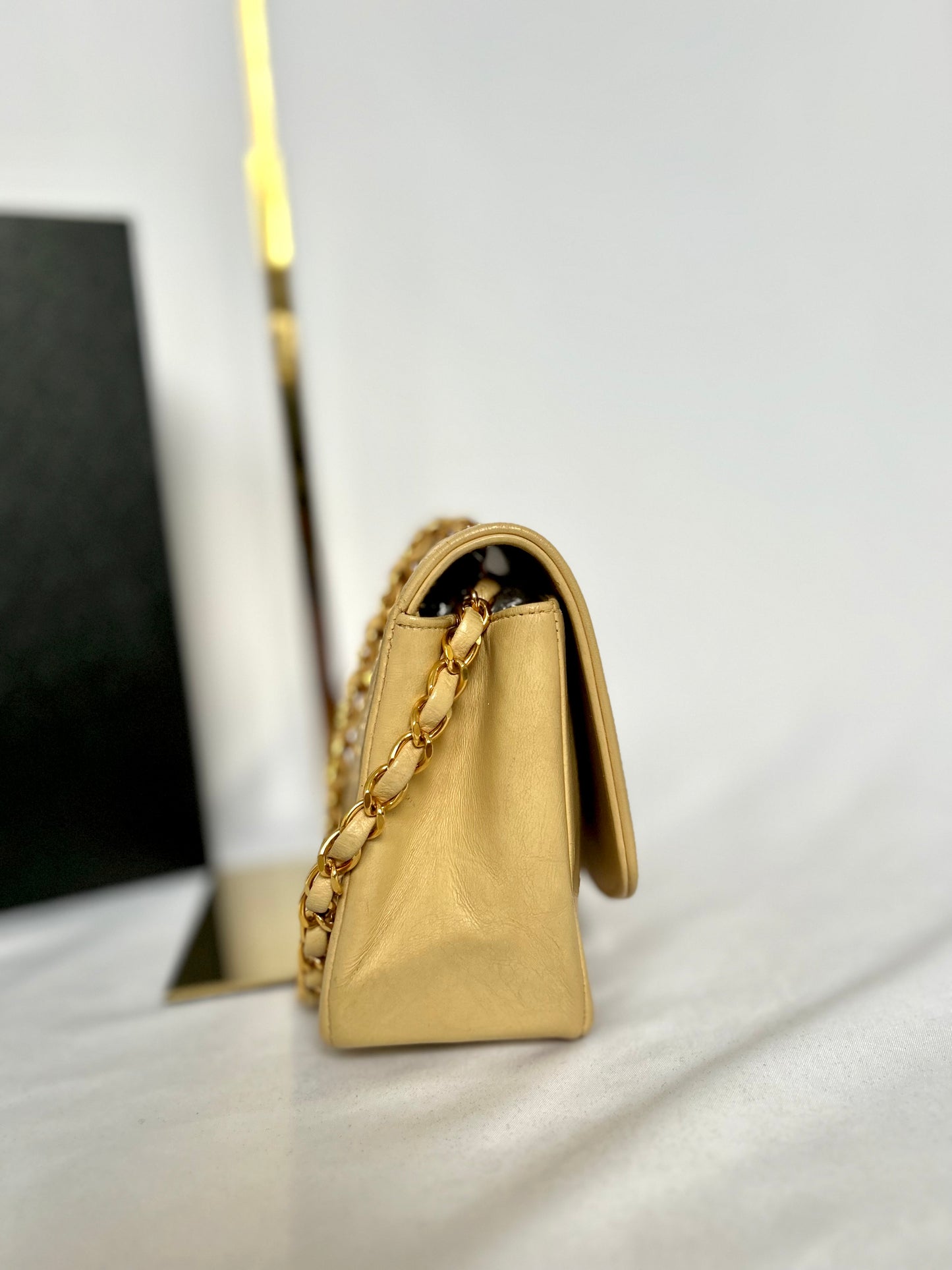Vintage Chanel Beige Diana Small Flap Bag