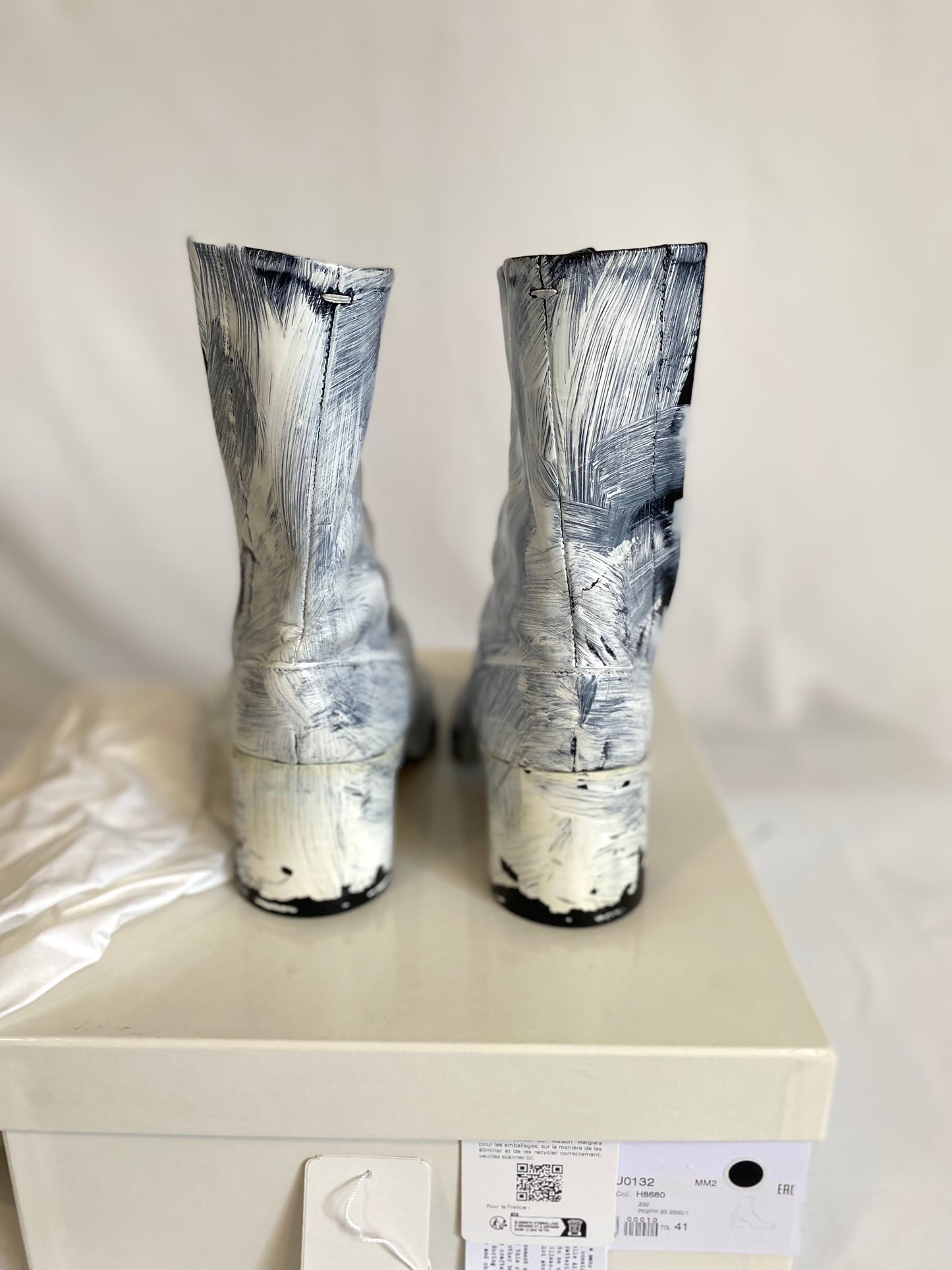 Maison Margiela White Painted Tabis