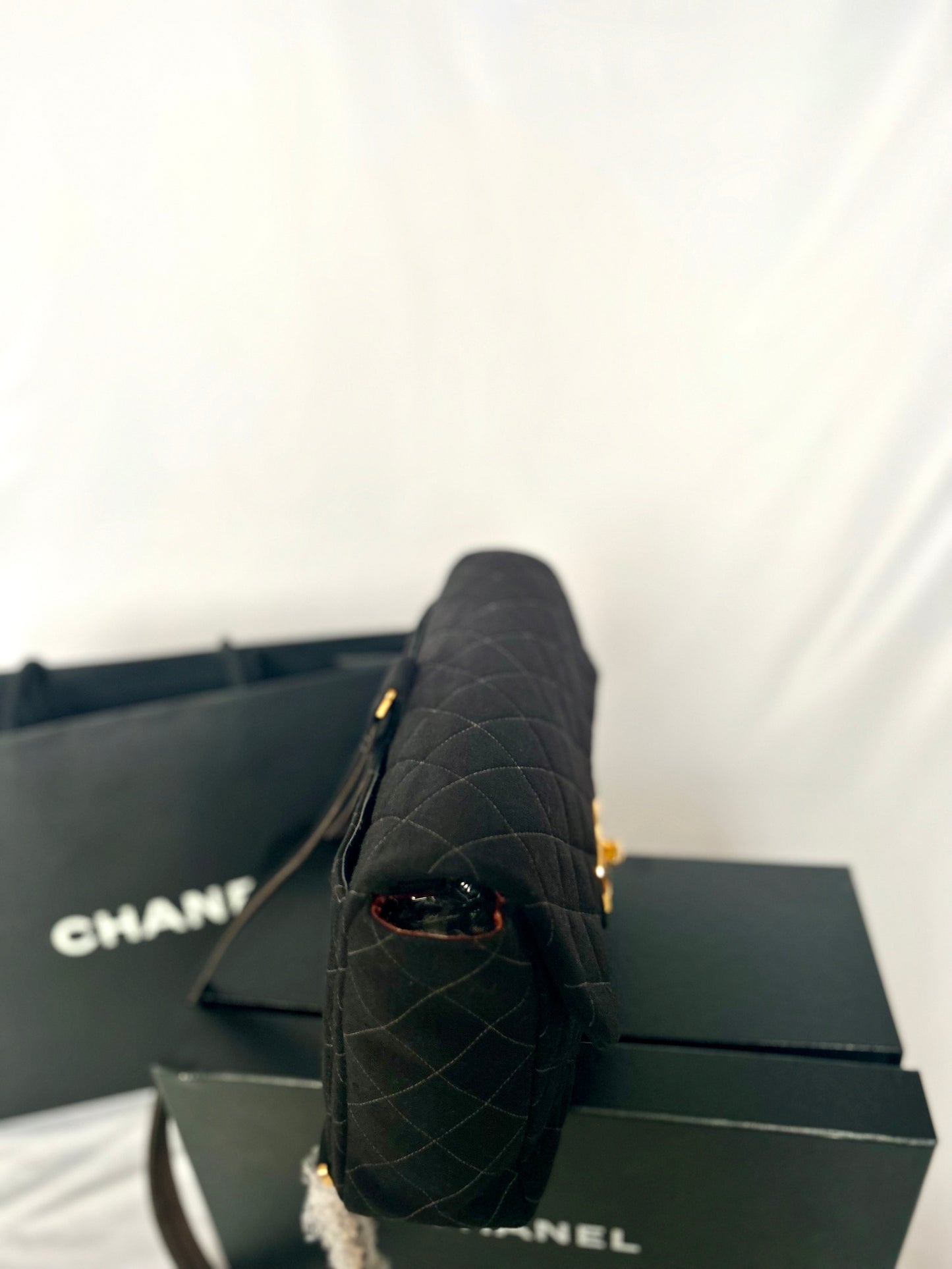 Chanel Black Jersey Backpack