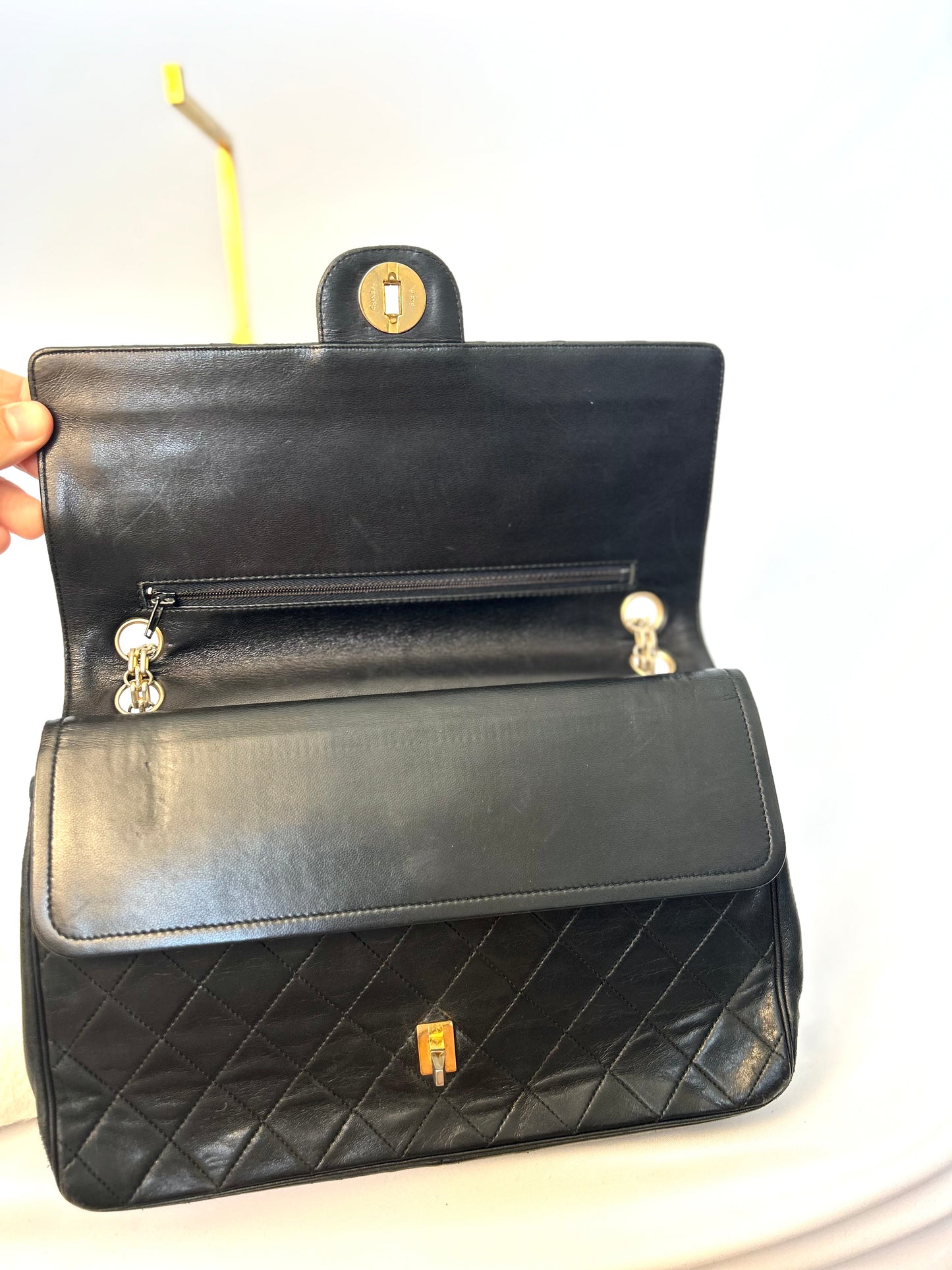 Authentic Chanel Medium Lambskin Classic Flap Bag