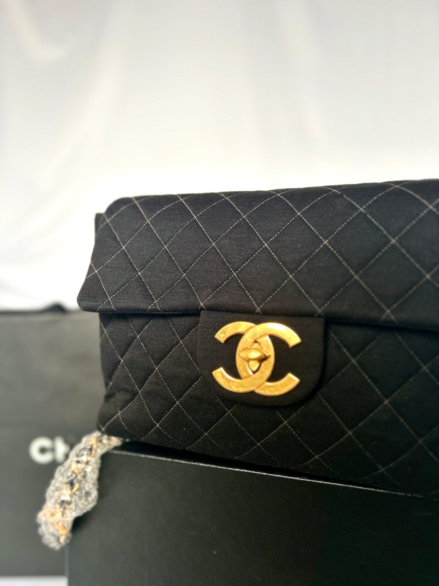 Chanel Black Jersey Backpack