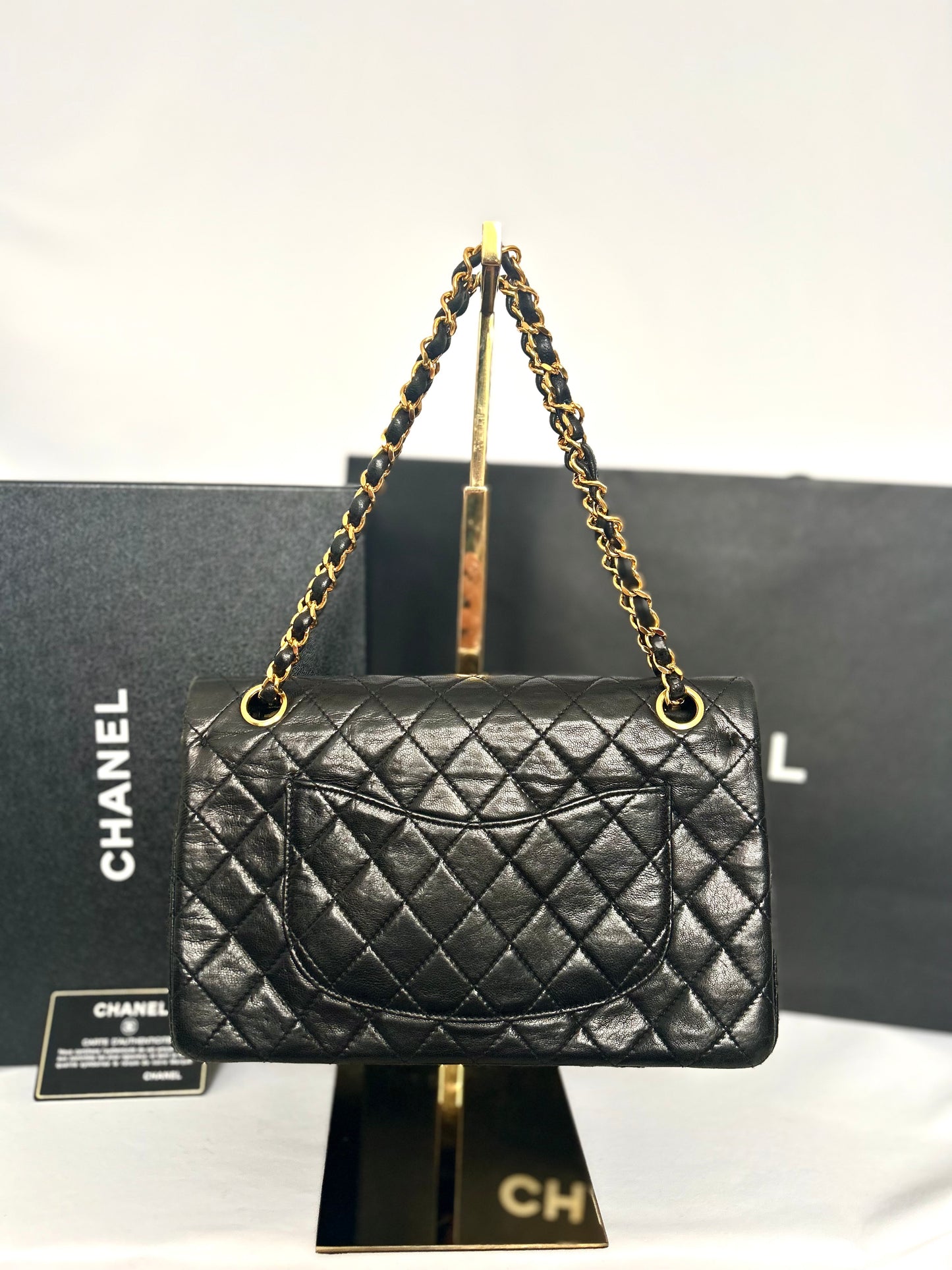 Chanel Black Lambskin Classic Flap