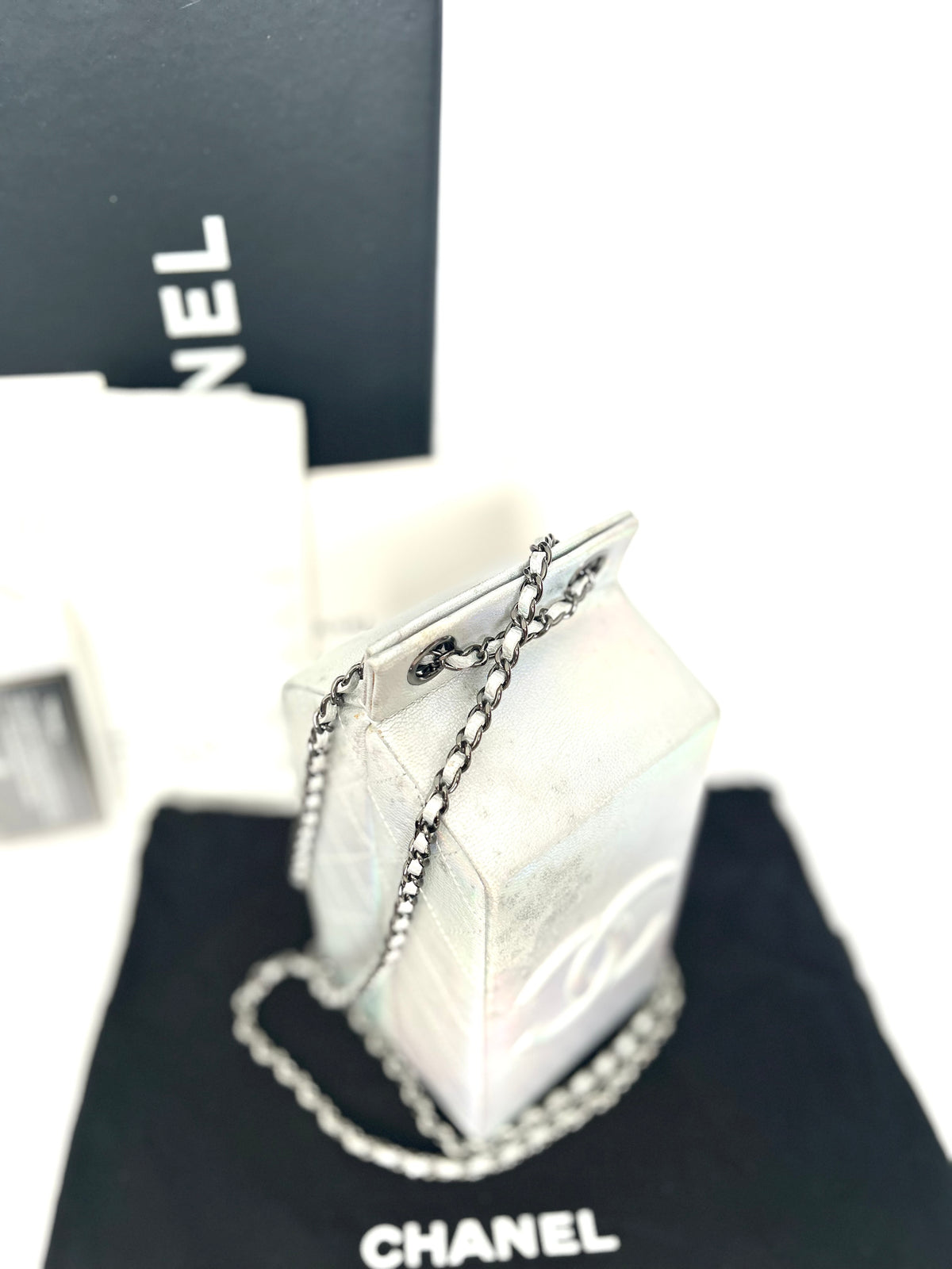 Extremely Rare Iridescent Lait de Coco Runway 2014 Milk Carton