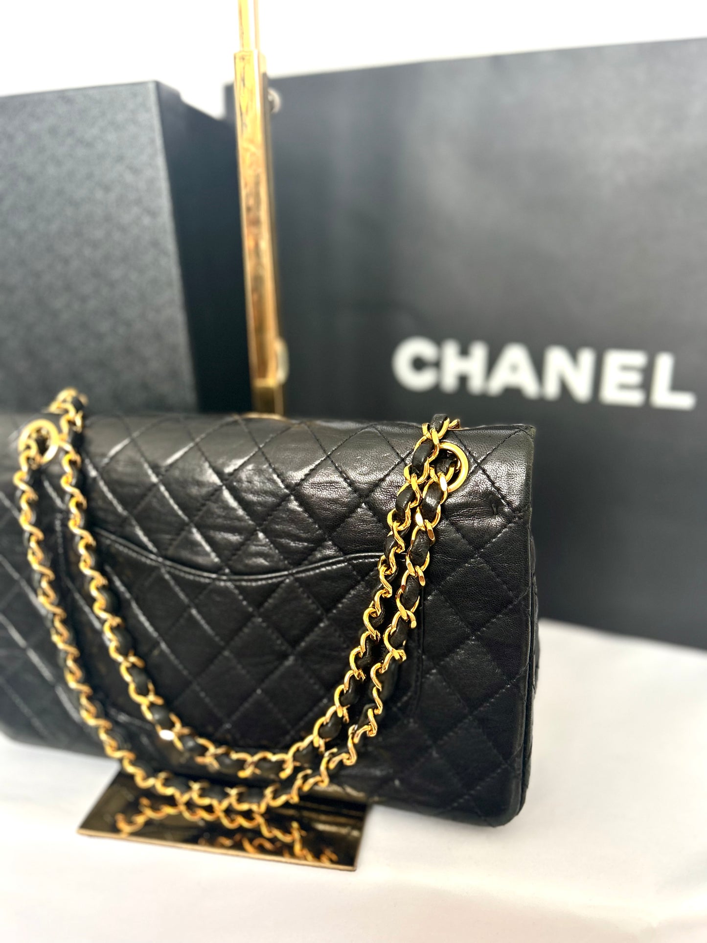 Chanel Black Lambskin Classic Flap