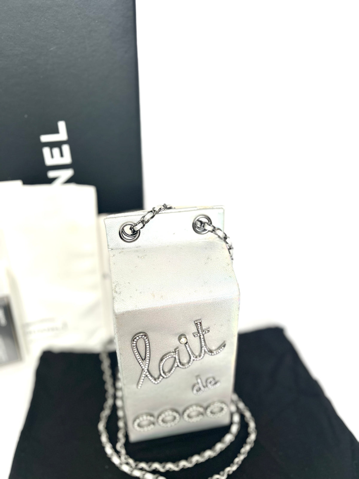 Extremely Rare Iridescent Lait de Coco Runway 2014 Milk Carton