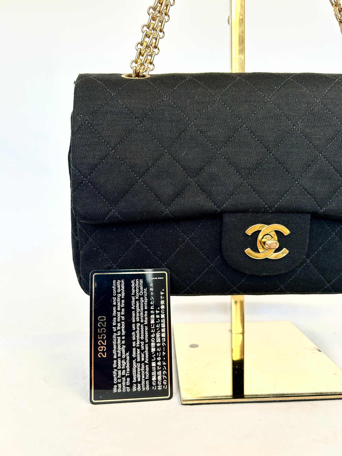 Authentic Chanel Jersey Classic Flap