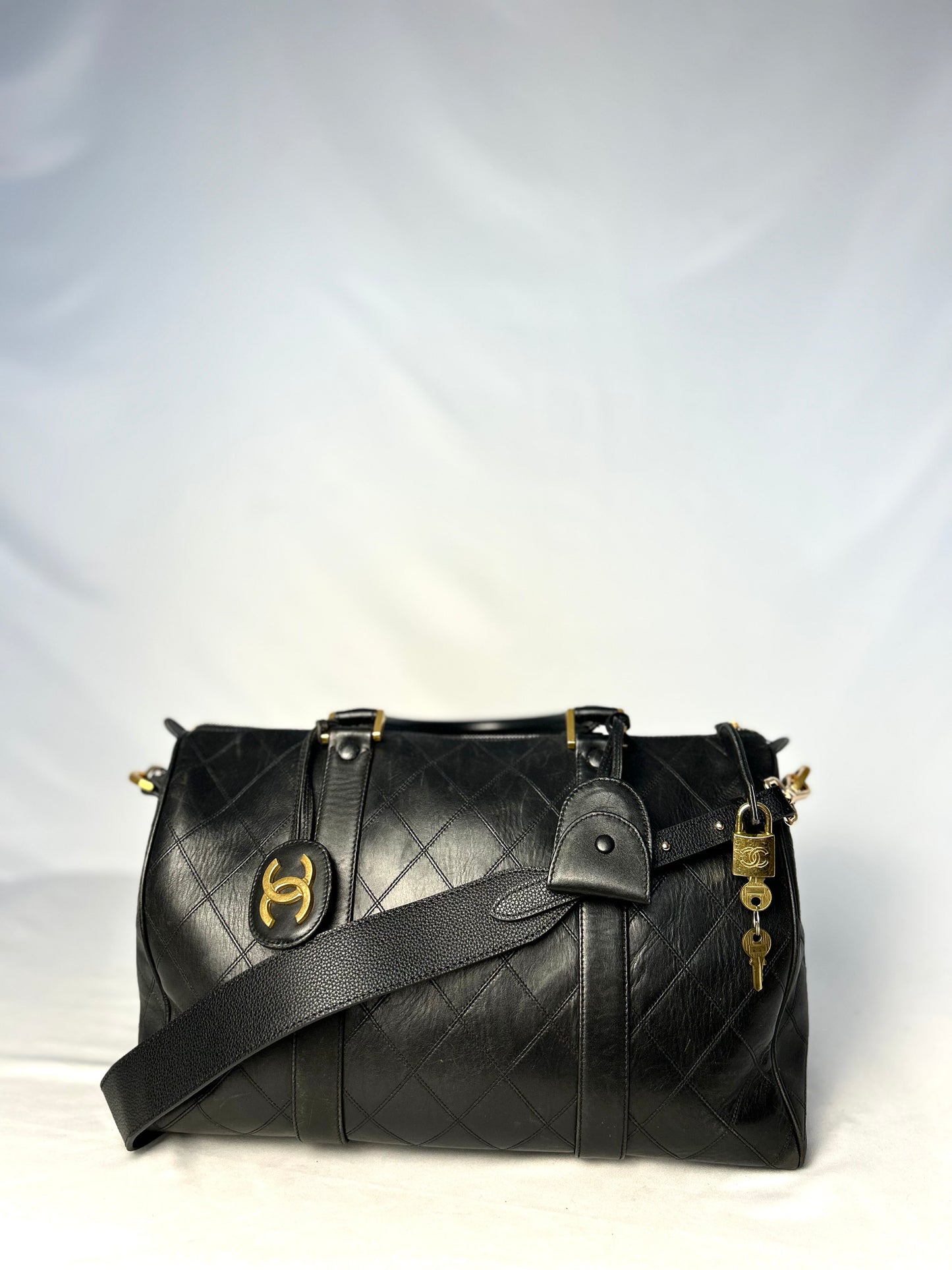Chanel Mini Lambskin Boston Bag