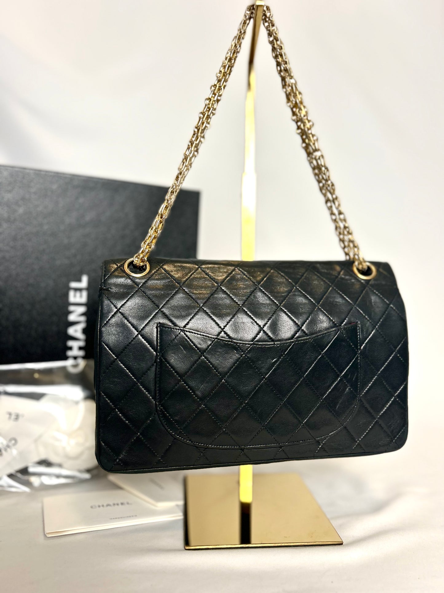 Authentic Medium Chanel Lambskin Classic Flap