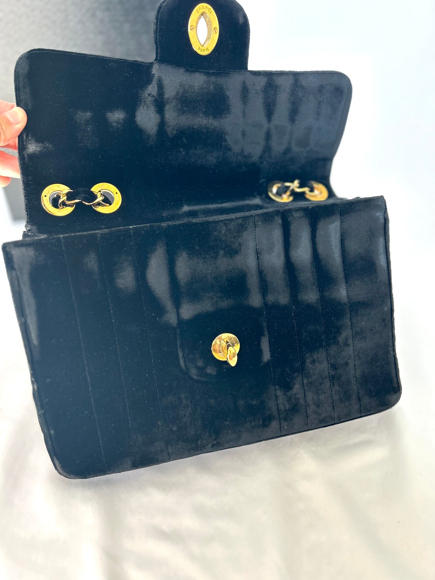Chanel Velvet Velour Classic Jumbo 1994-1996