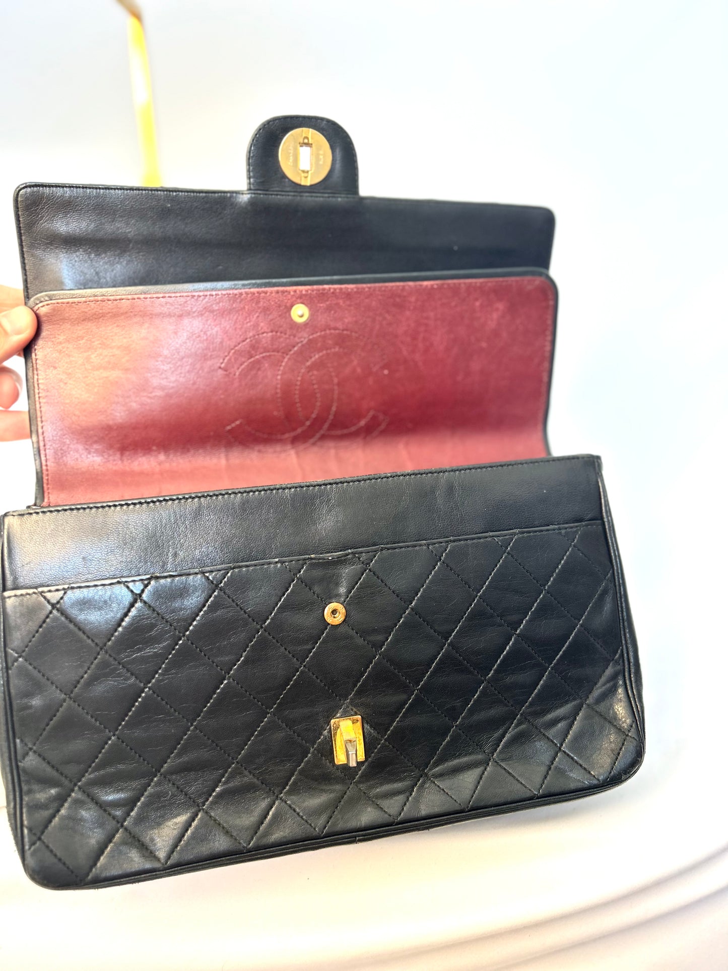 Authentic Chanel Medium Lambskin Classic Flap Bag