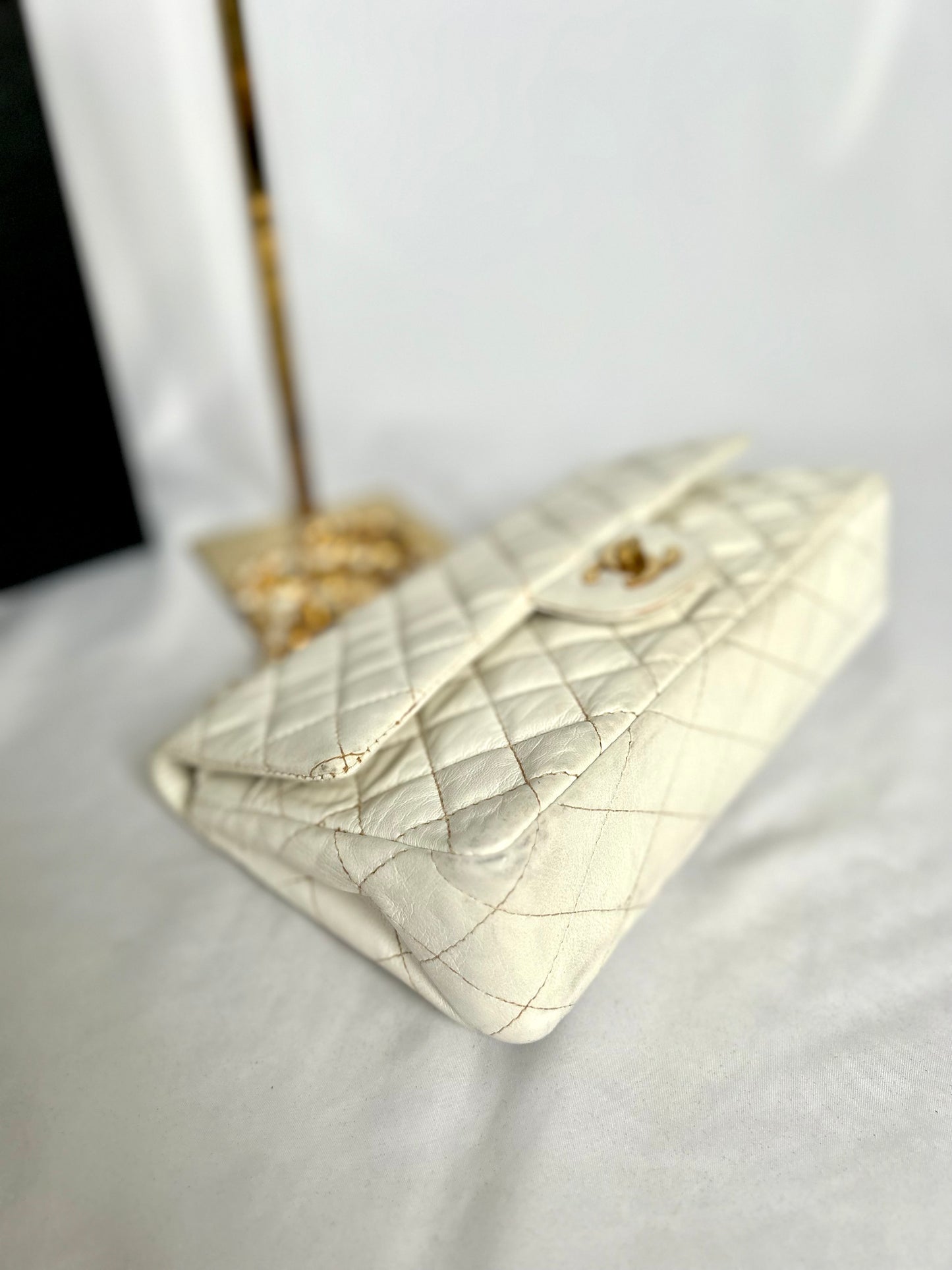 Chanel Vintage White Classic Flap