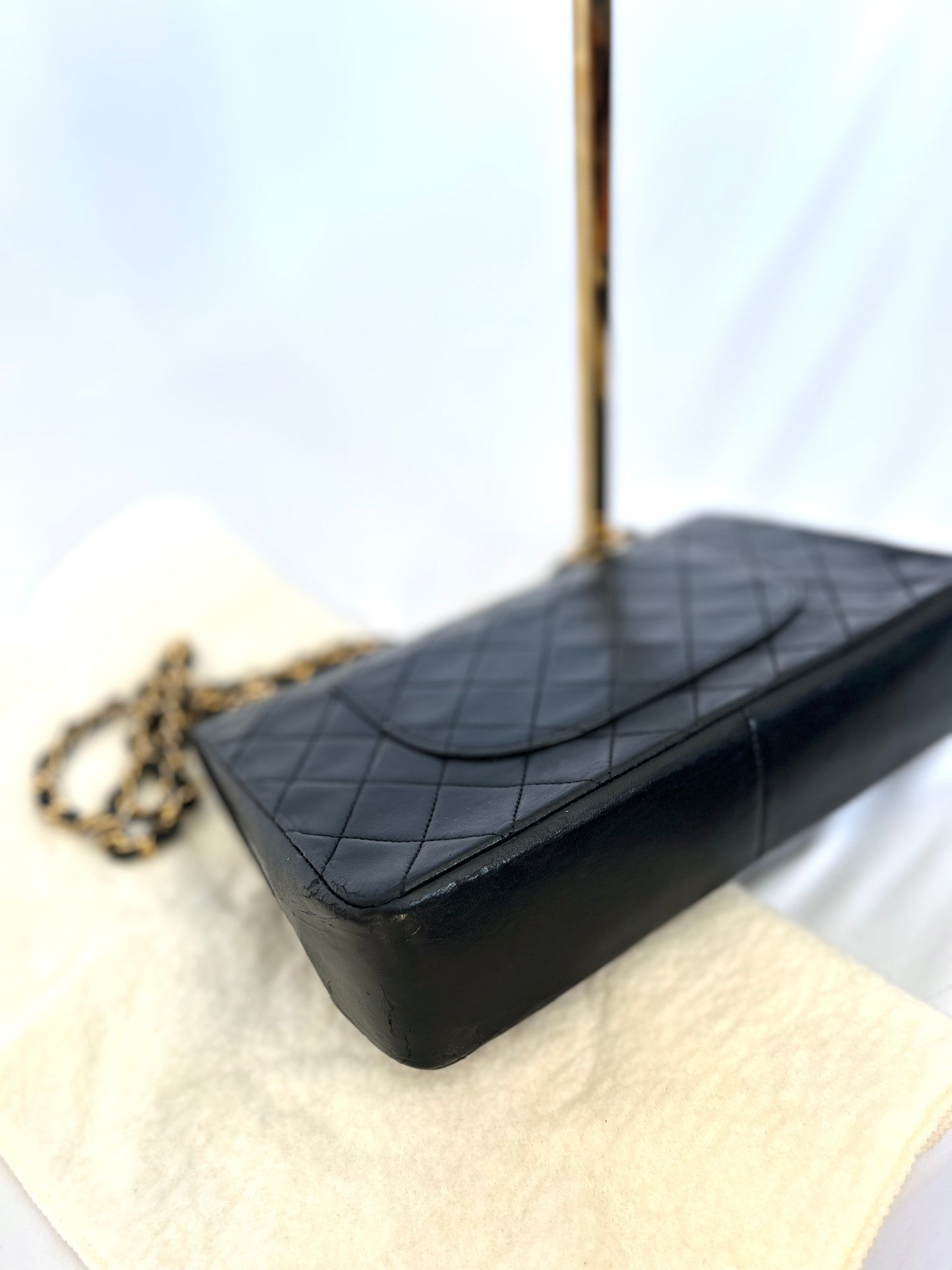 Authentic Vintage Medium Lambskin Chanel Classic Flap
