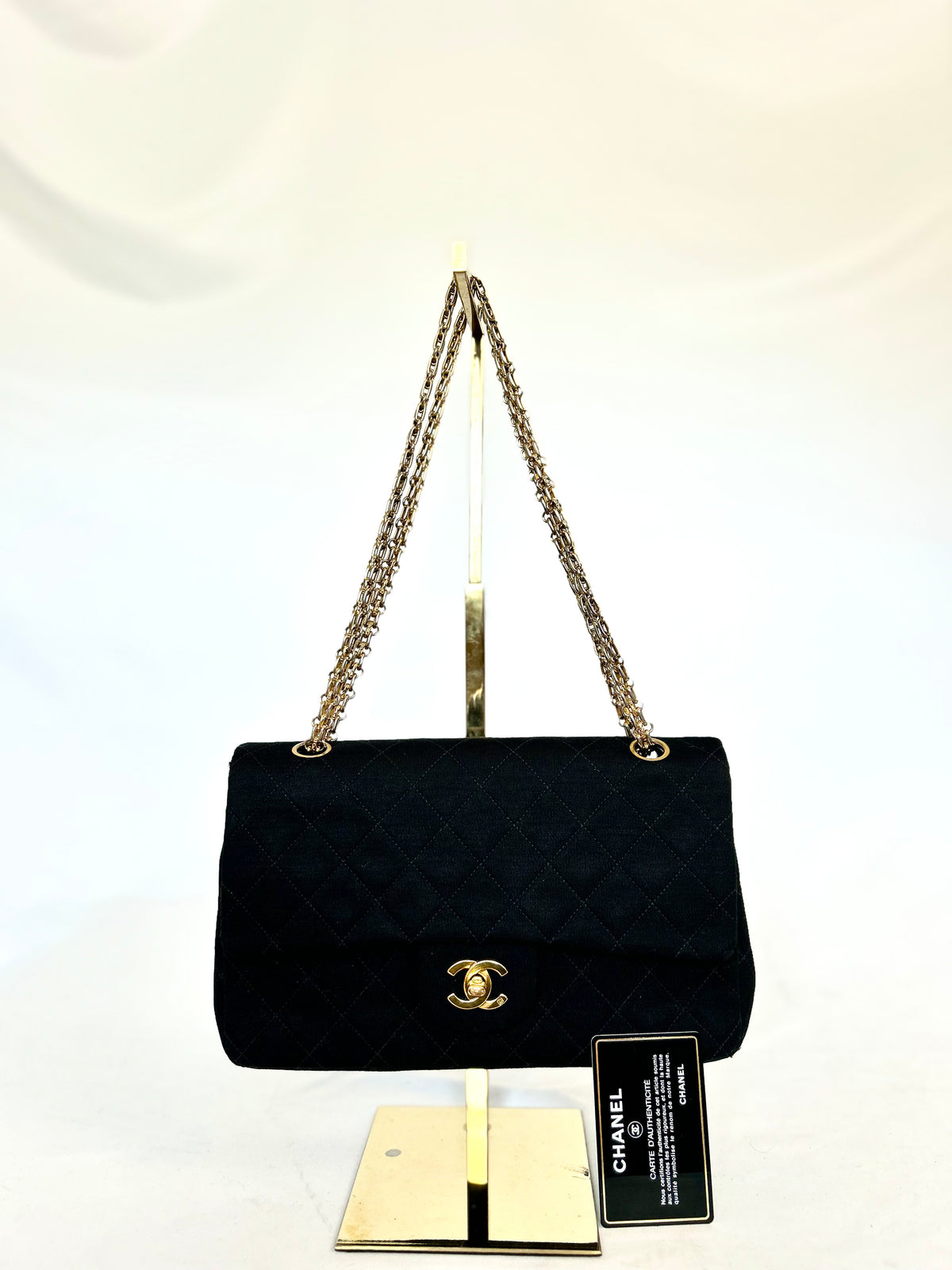 Authentic Chanel Jersey Classic Flap