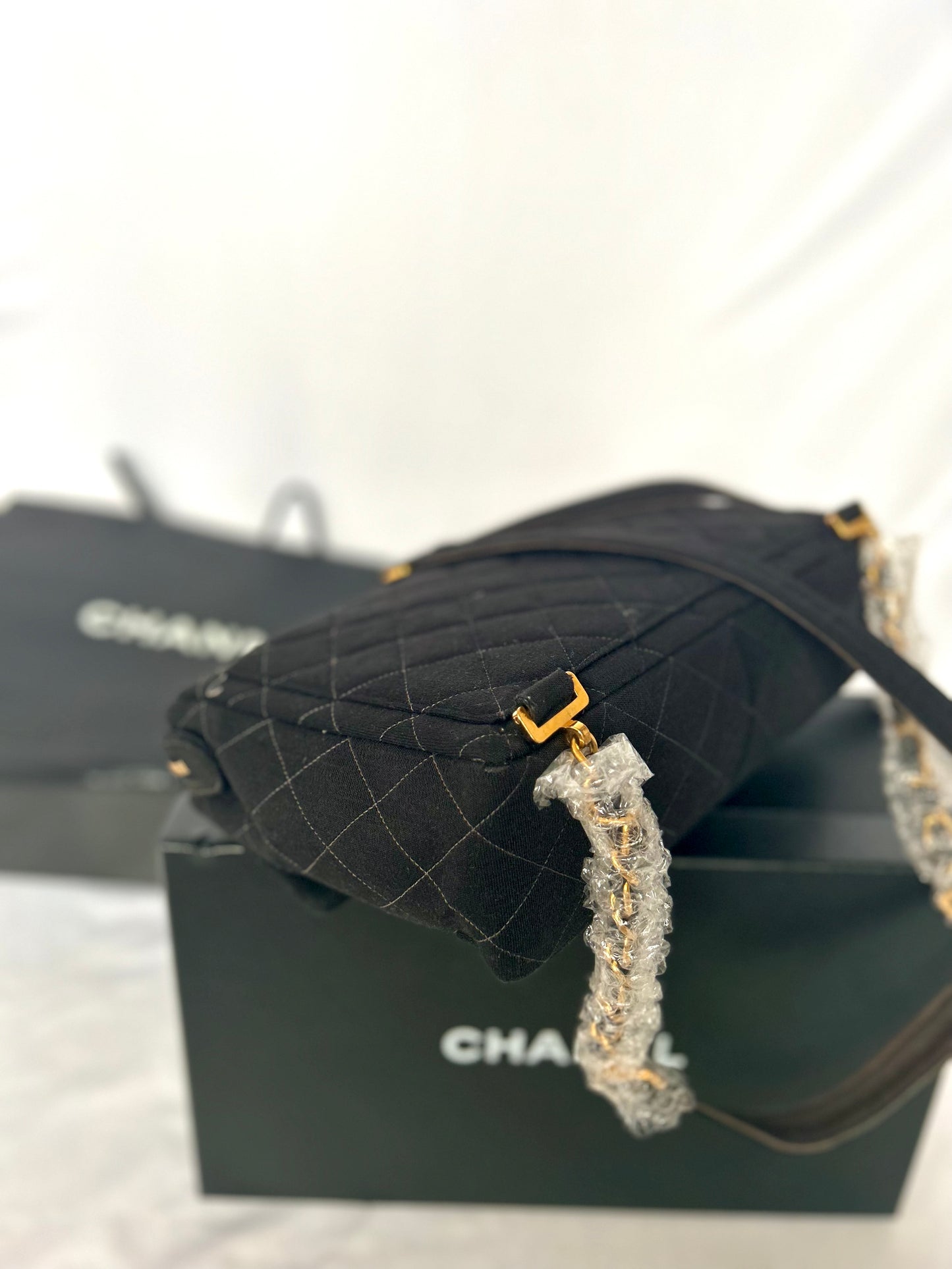 Chanel Black Jersey Backpack