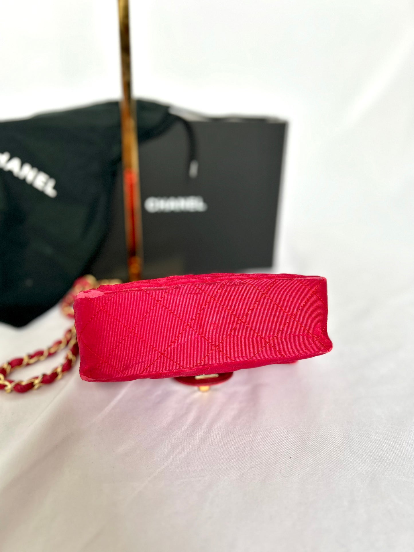Pink Chanel Mini Square Flap Bag