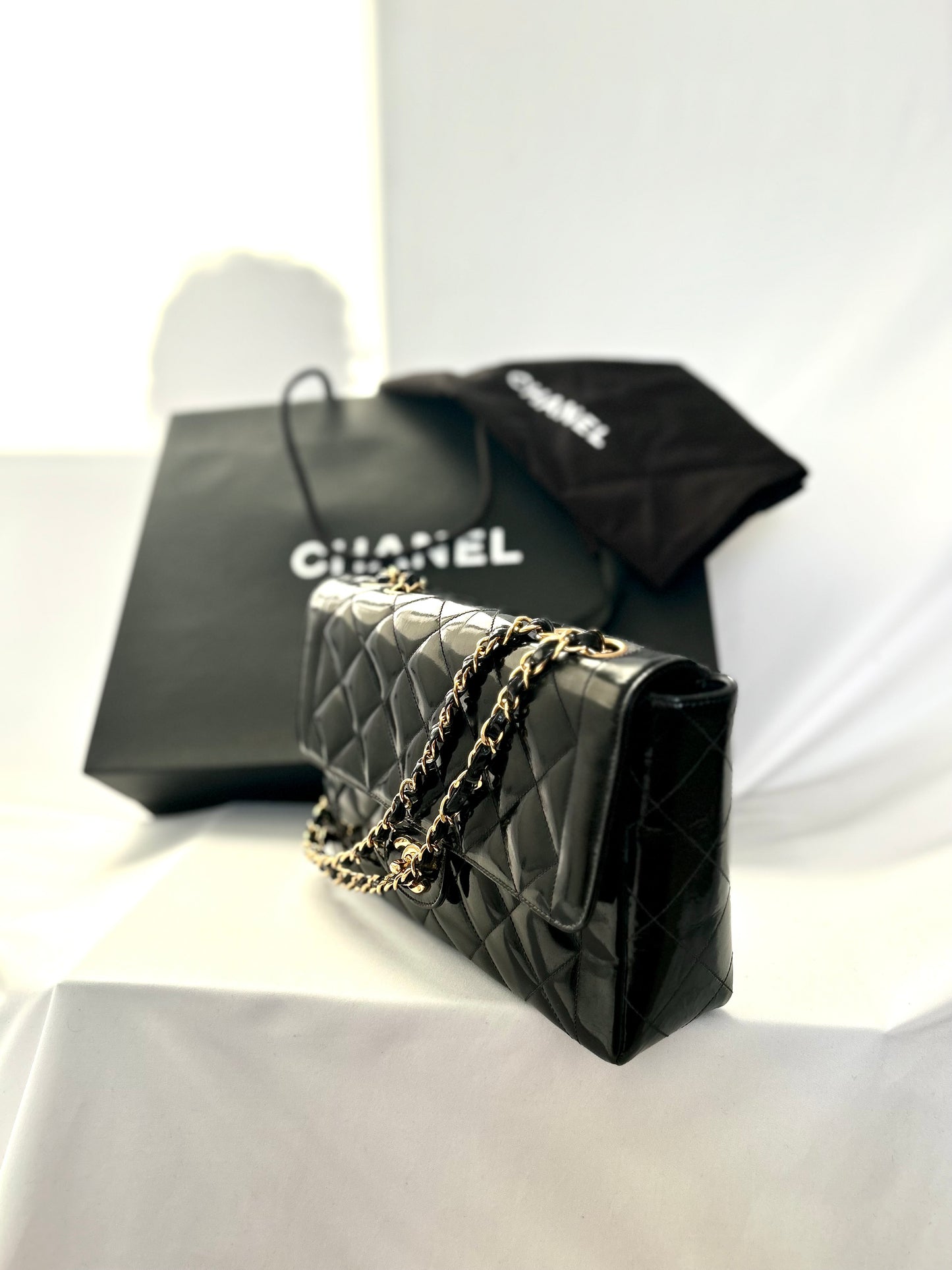 Chanel Patent Leather Single Flap Bag