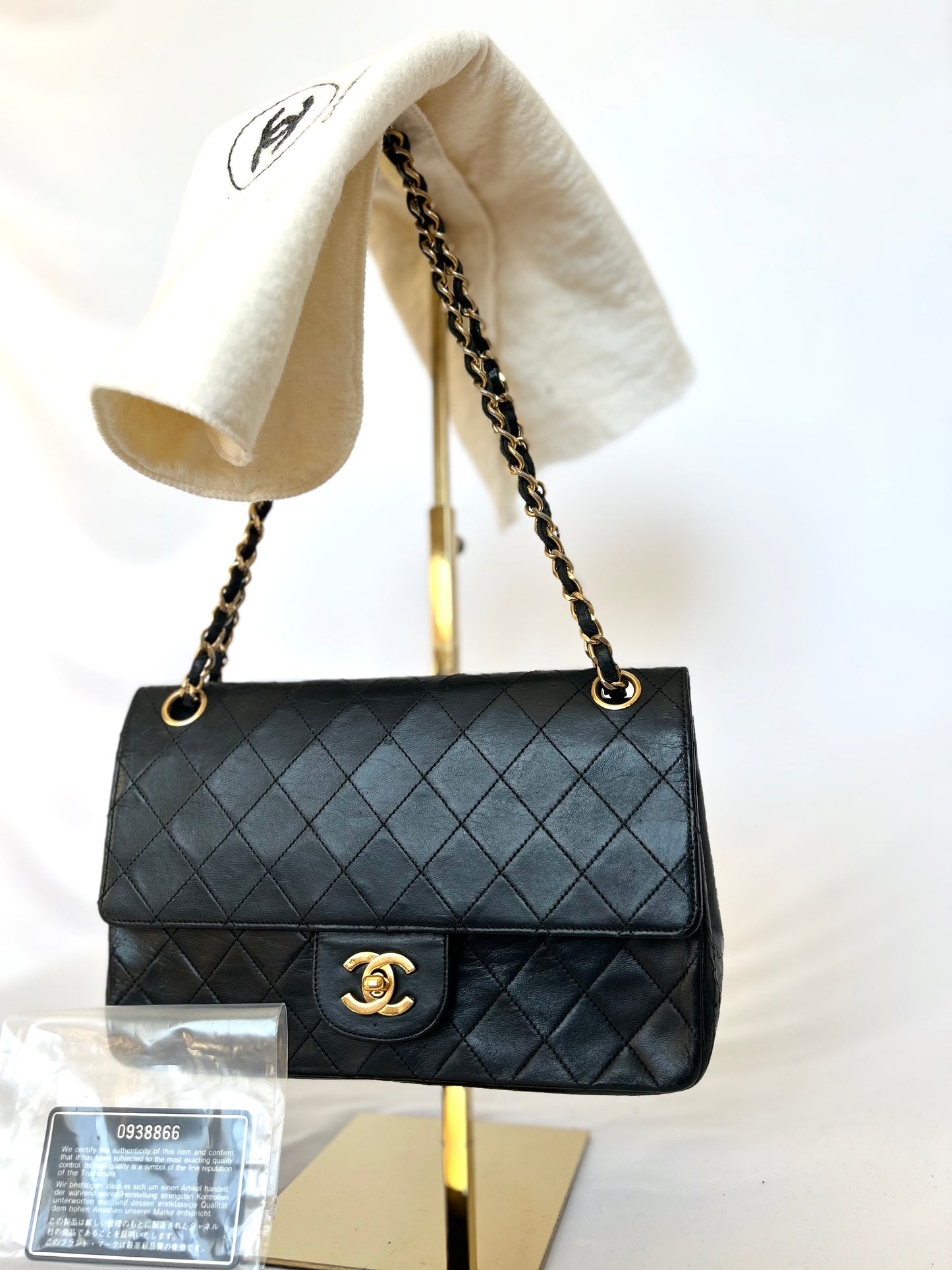 Authentic Vintage Medium Lambskin Chanel Classic Flap