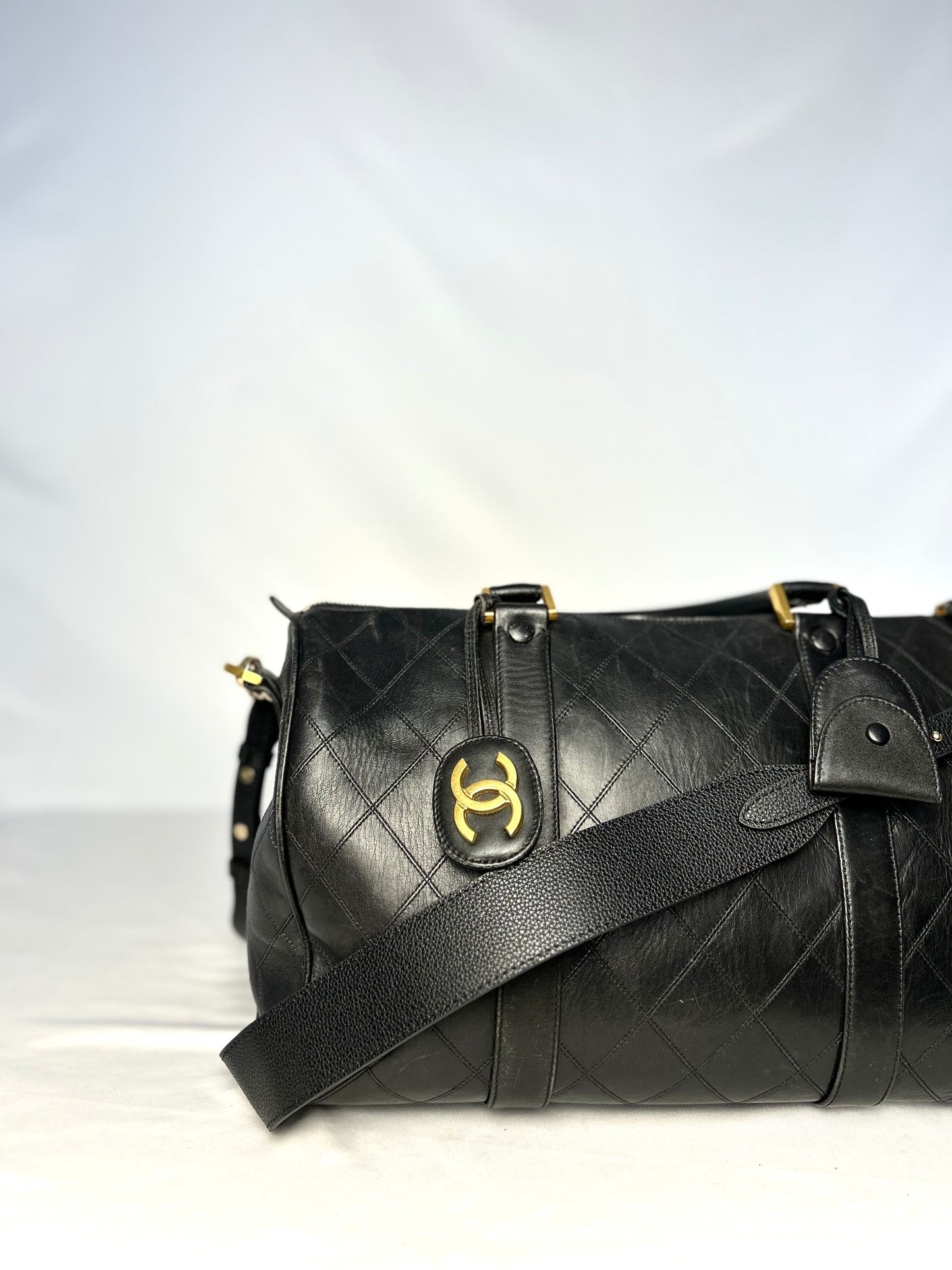 Chanel Mini Lambskin Boston Bag