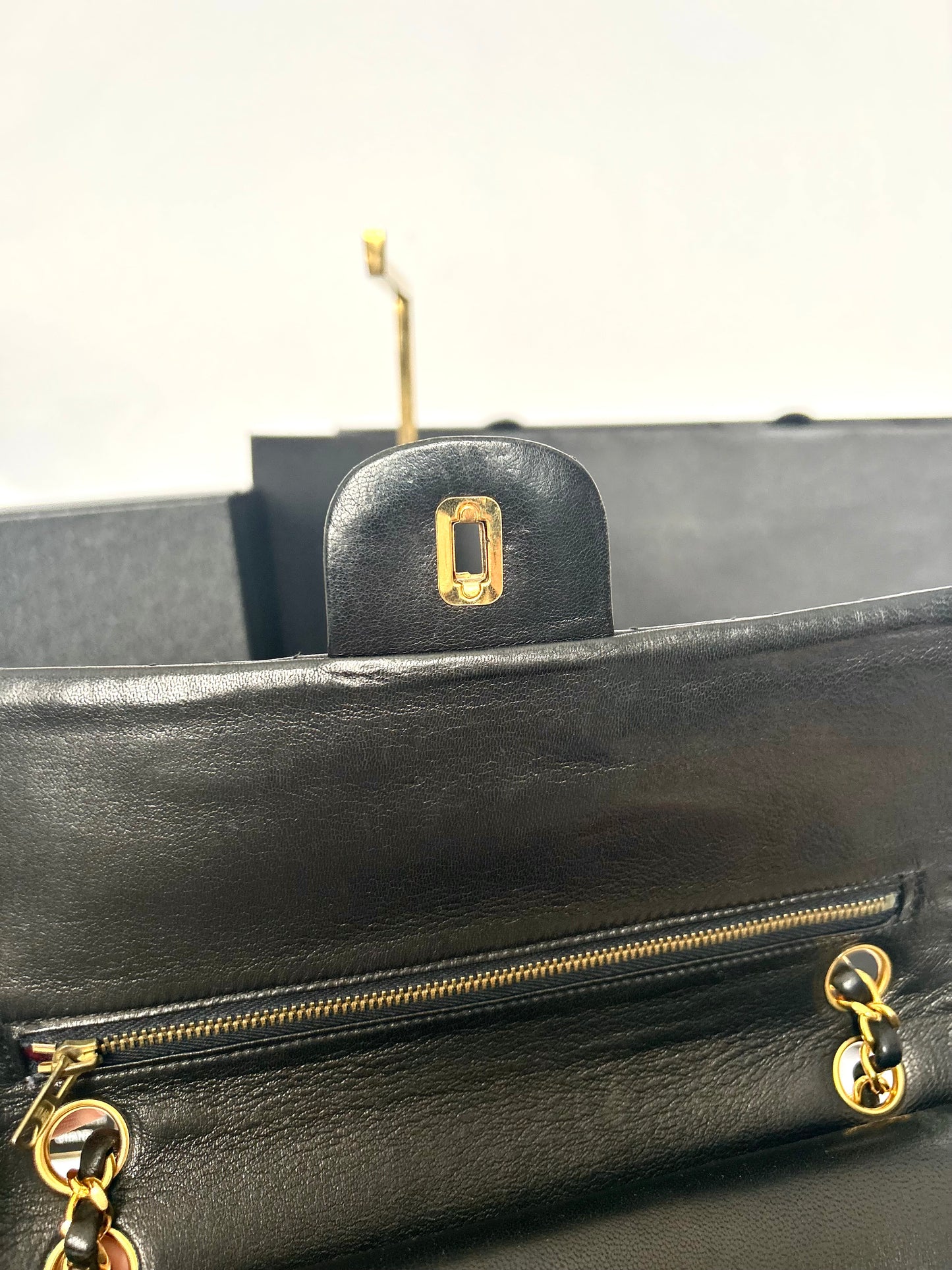 Chanel Black Lambskin Classic Flap