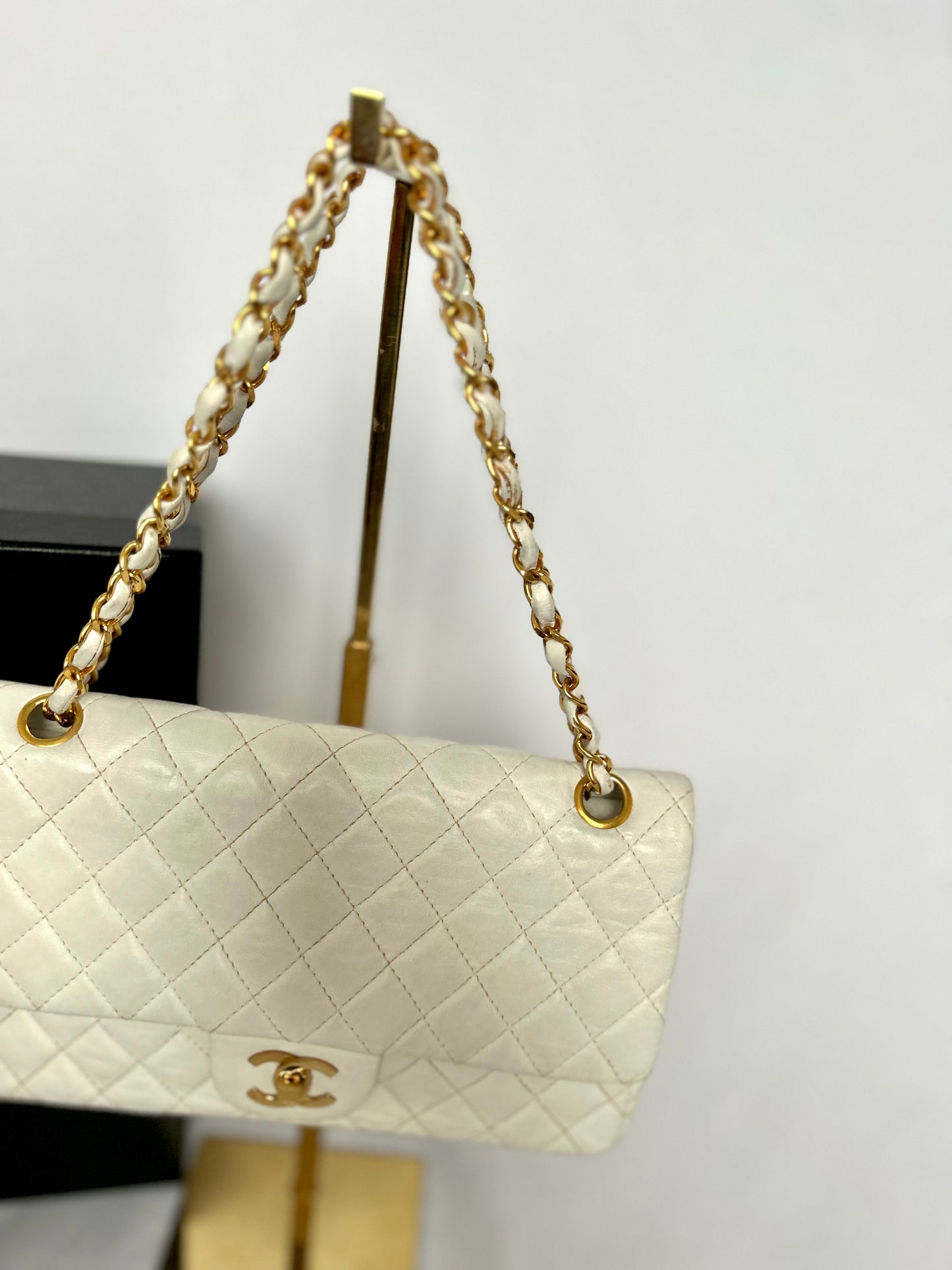 Chanel Vintage White Classic Flap
