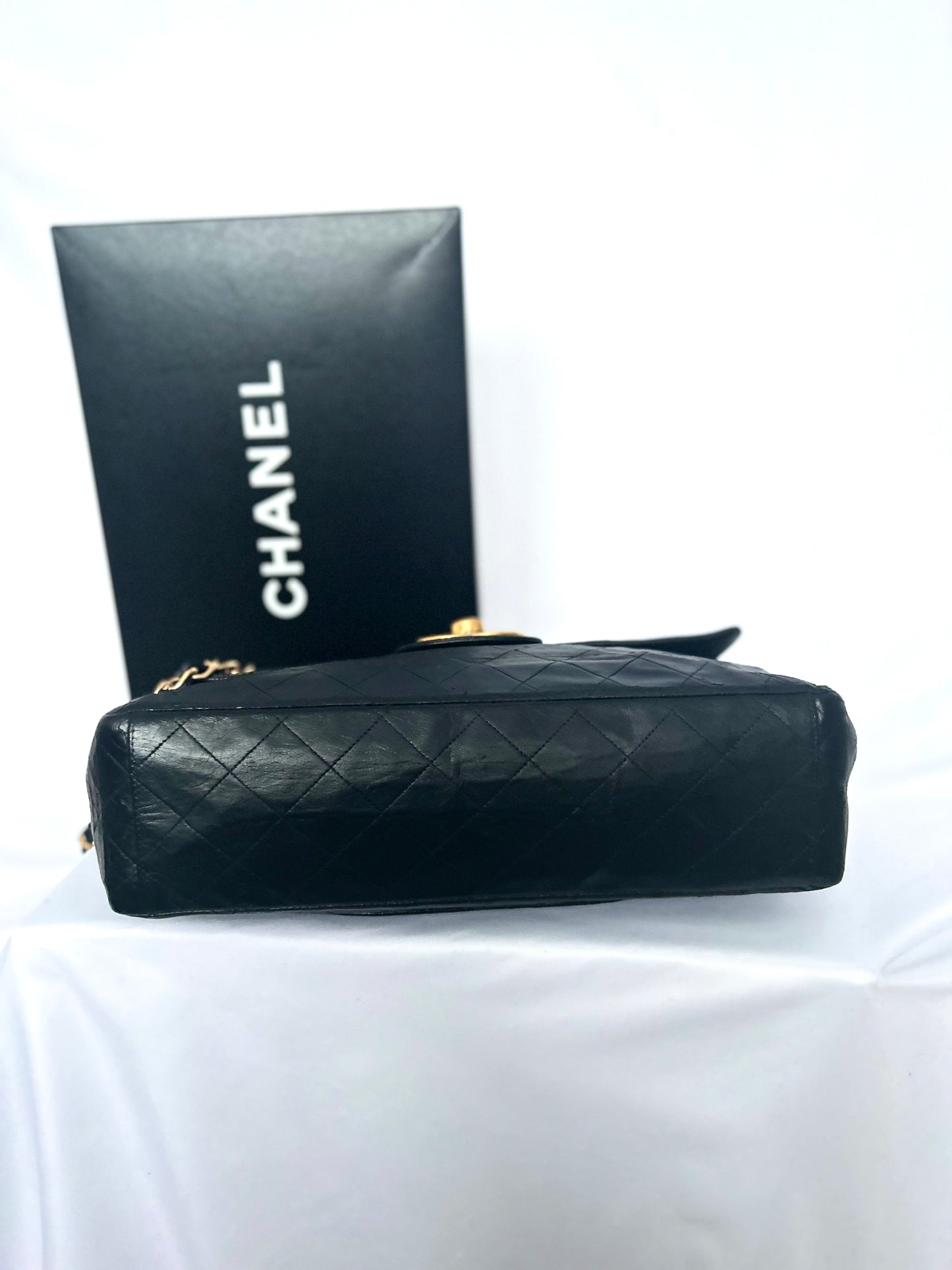 Chanel Black Lambskin Maxi Flap Bag