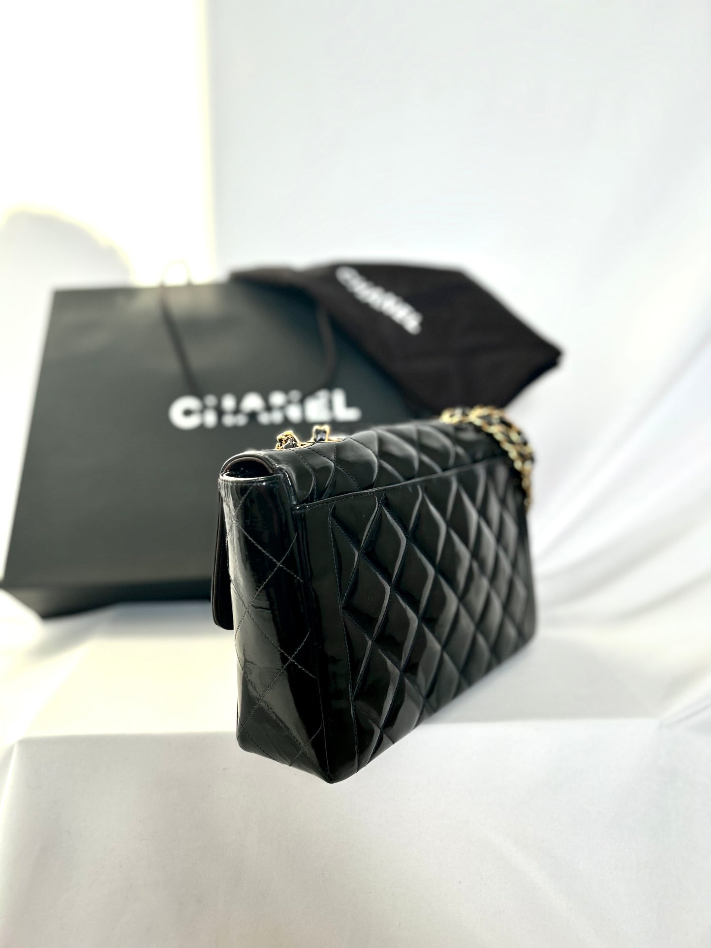Chanel Patent Leather Single Flap Bag