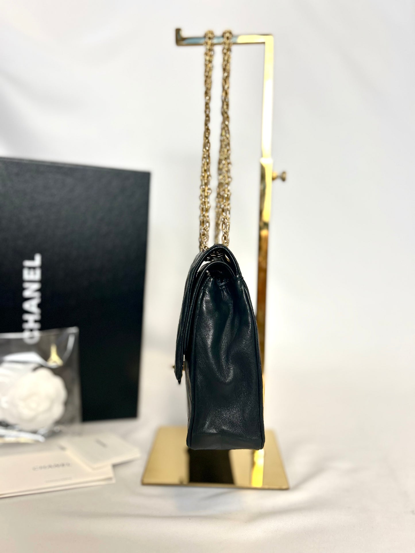 Authentic Medium Chanel Lambskin Classic Flap