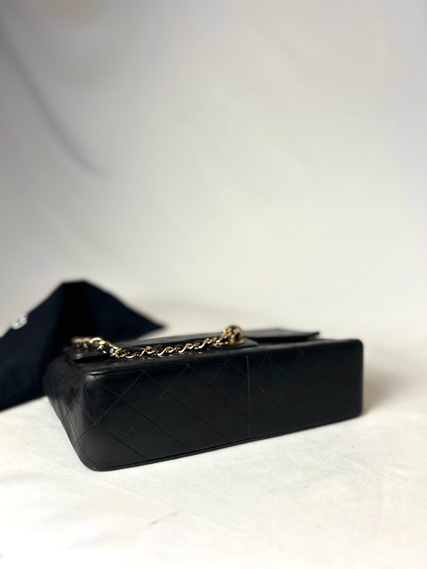Authentic 1990s Chanel Single Lambskin Flap Bag
