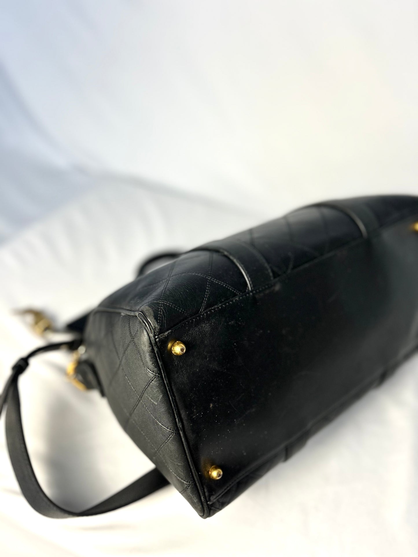 Chanel Mini Lambskin Boston Bag