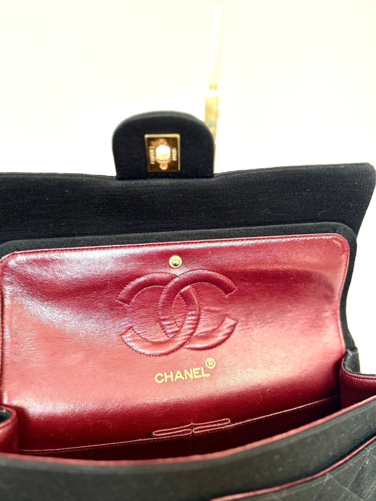 Authentic Chanel Jersey Classic Flap