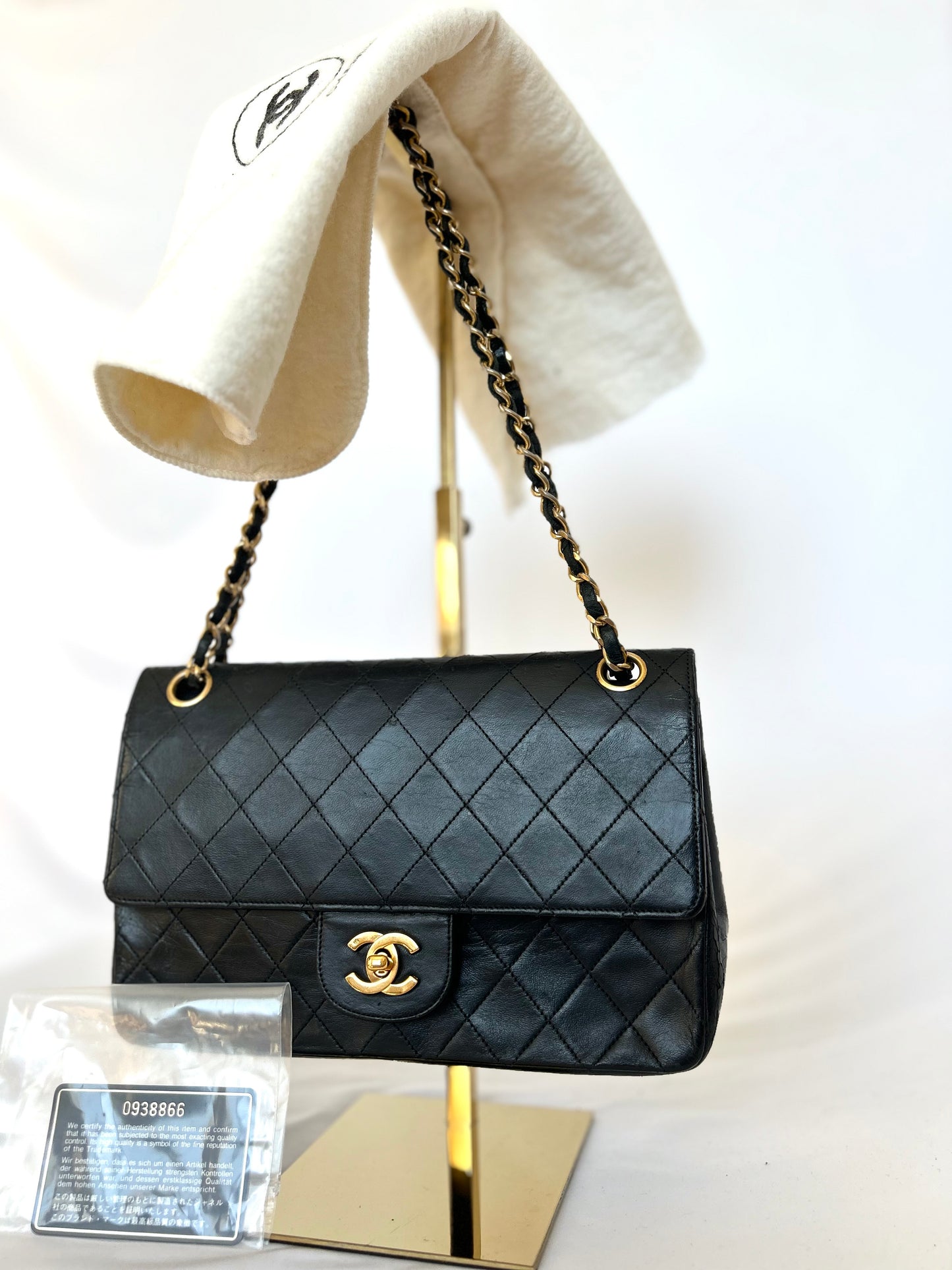 Authentic Vintage Medium Lambskin Chanel Classic Flap