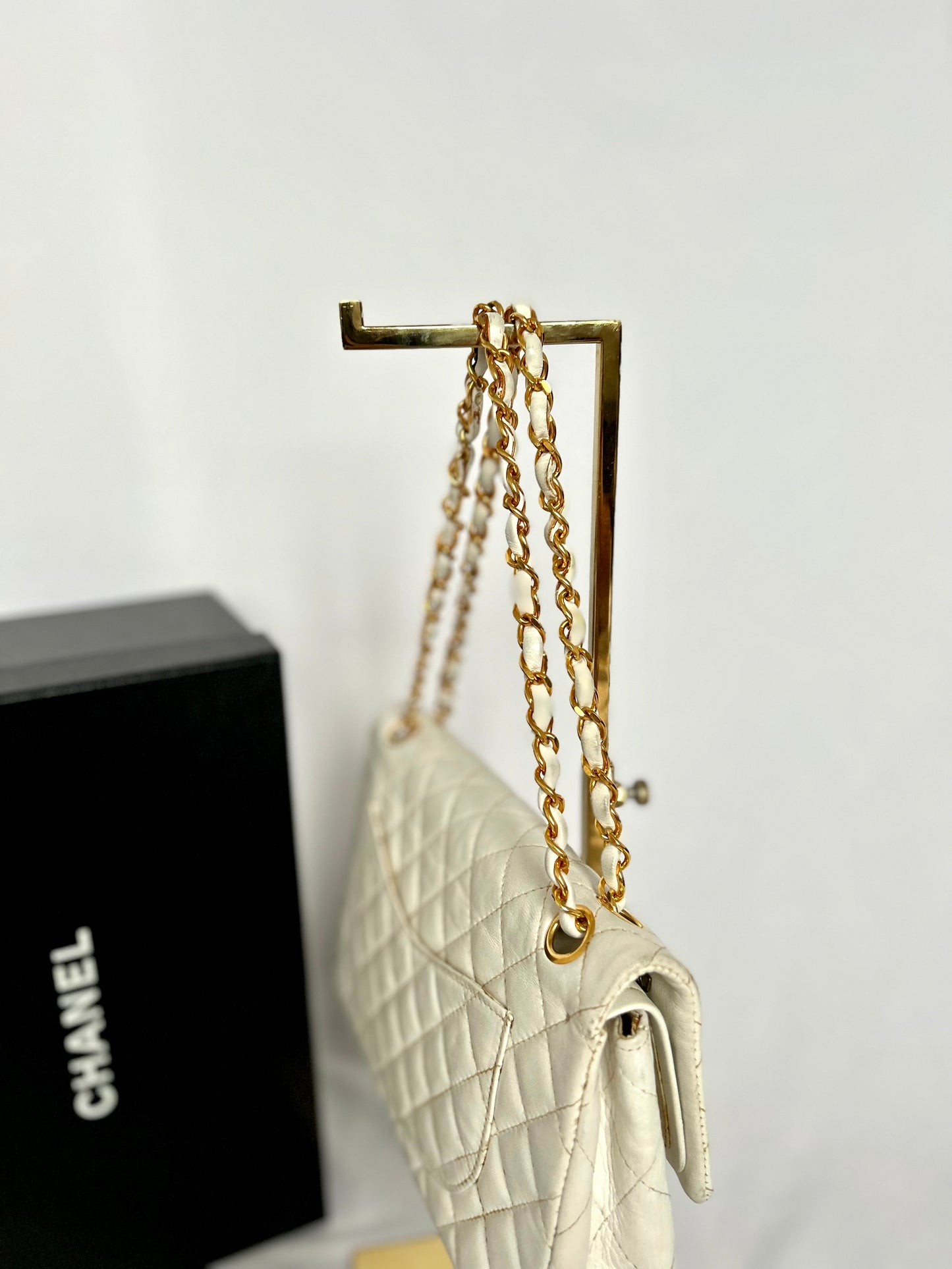 Chanel Vintage White Classic Flap