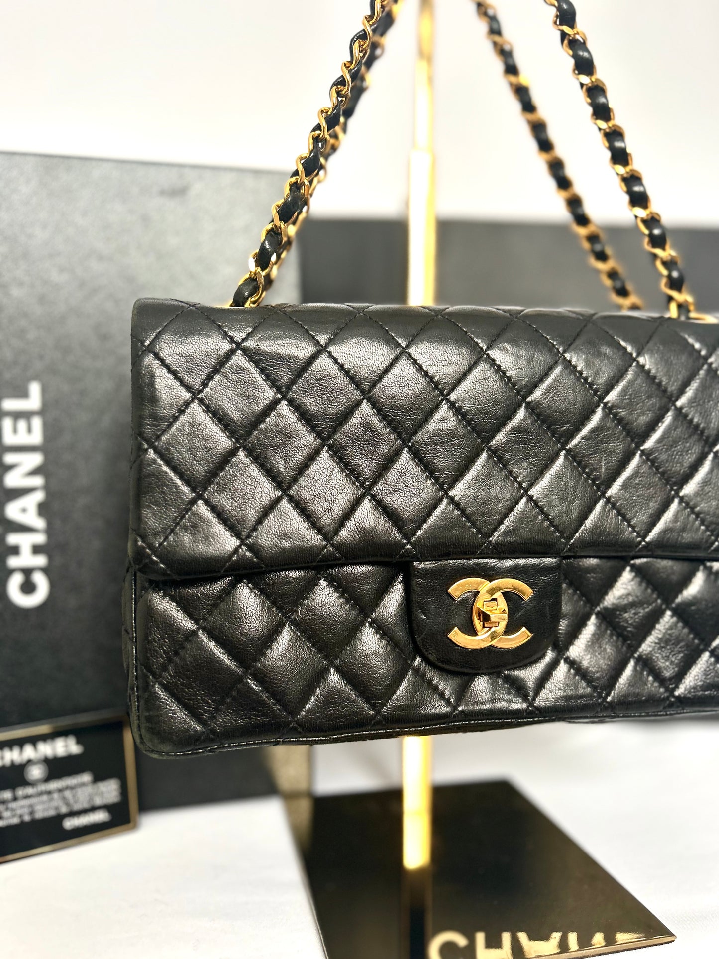 Chanel Black Lambskin Classic Flap