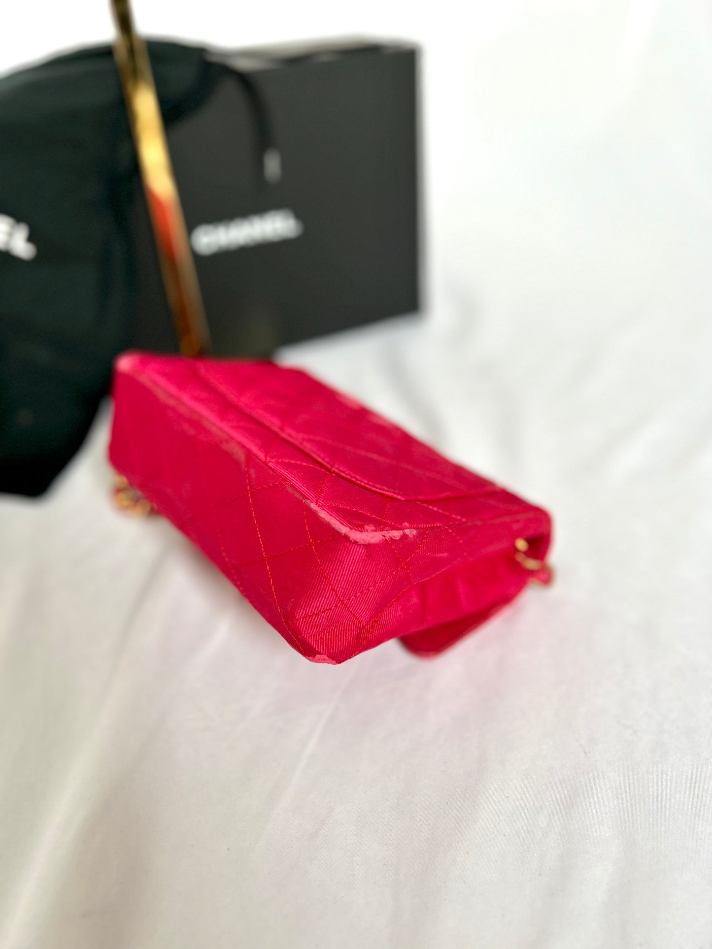 Pink Chanel Mini Square Flap Bag