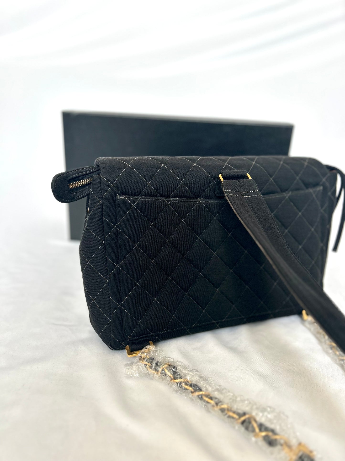 Chanel Black Jersey Backpack