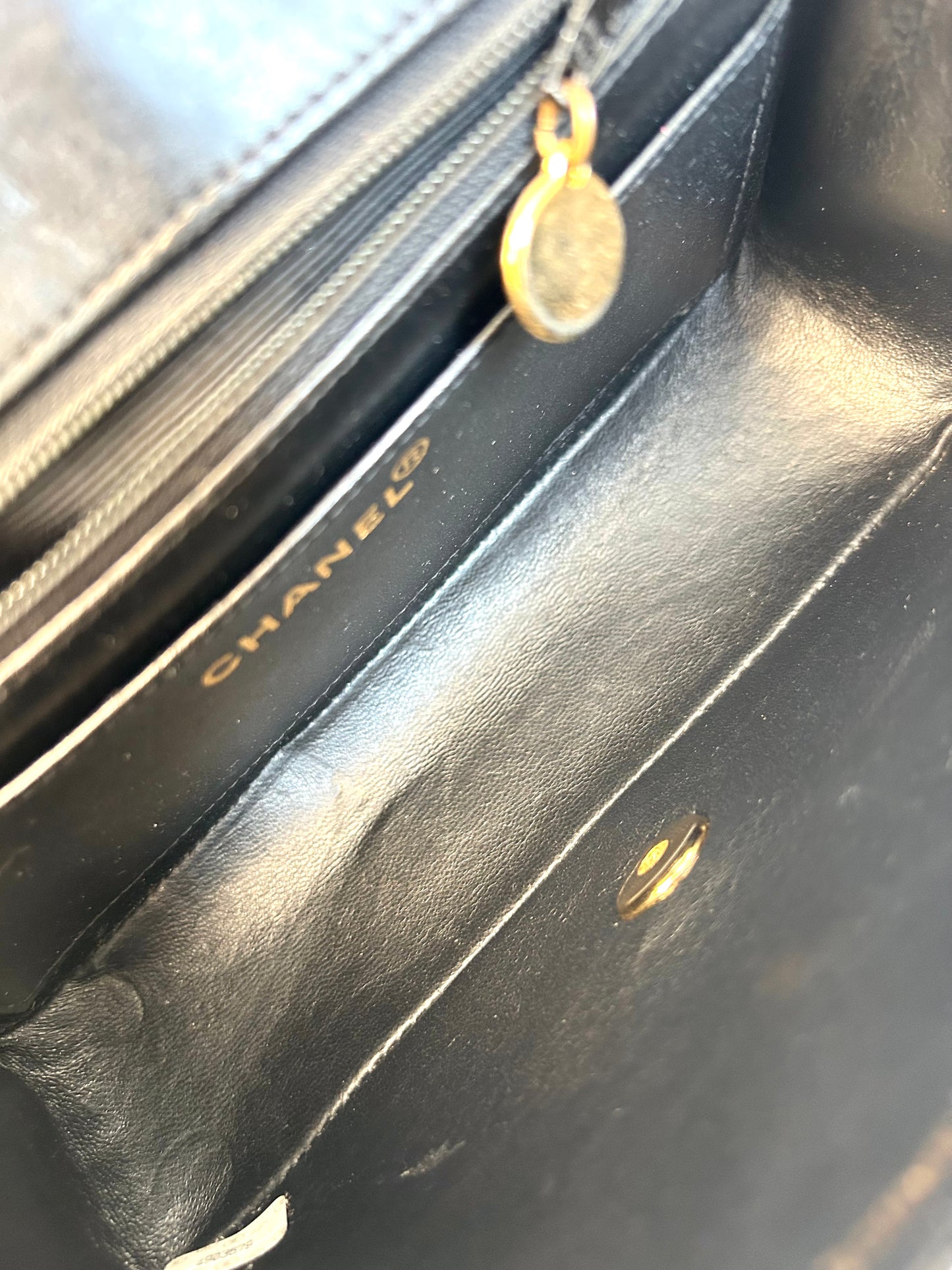 Authentic Chanel Patent Leather Small Diana Flap Bag