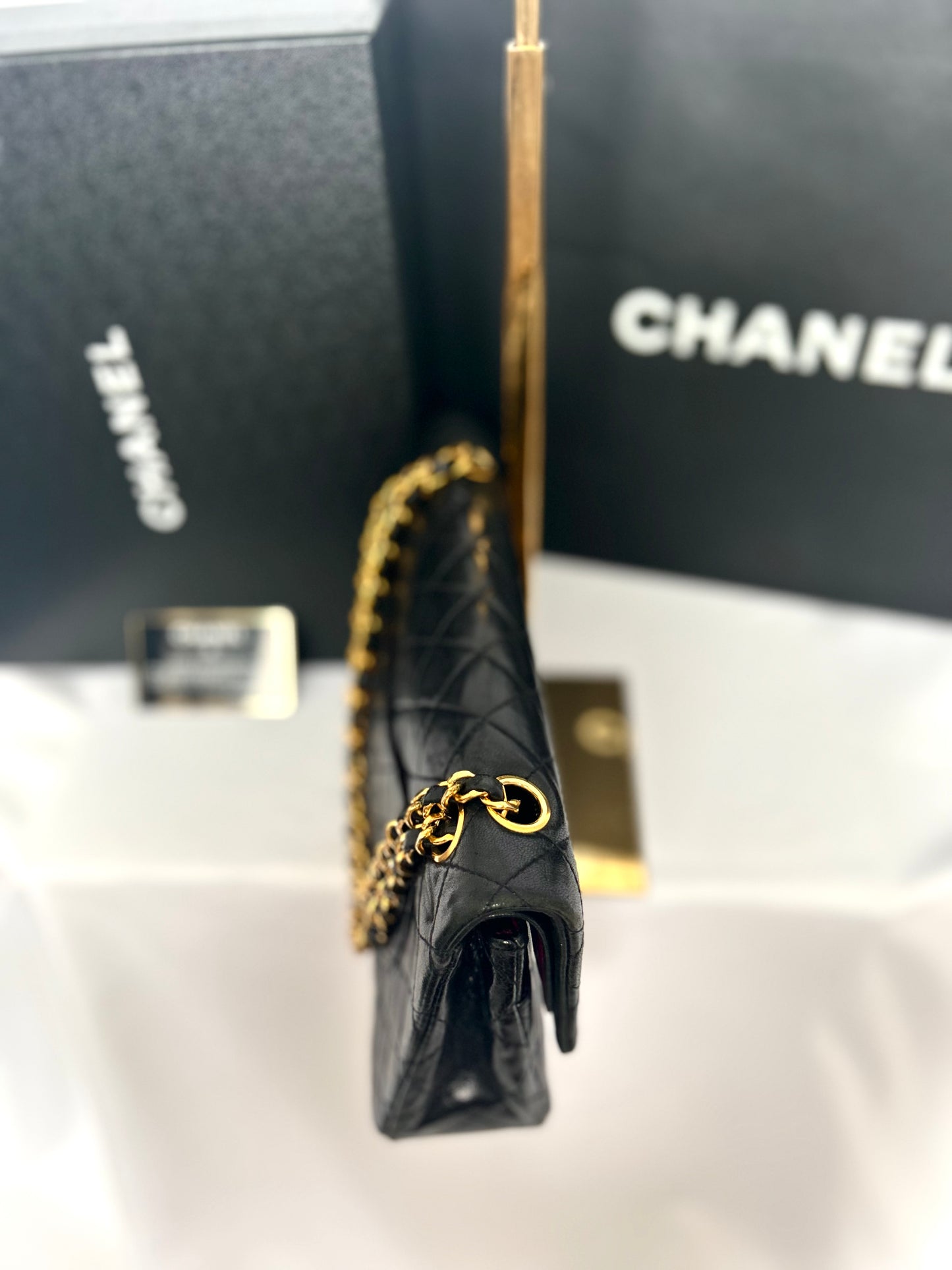 Chanel Black Lambskin Classic Flap