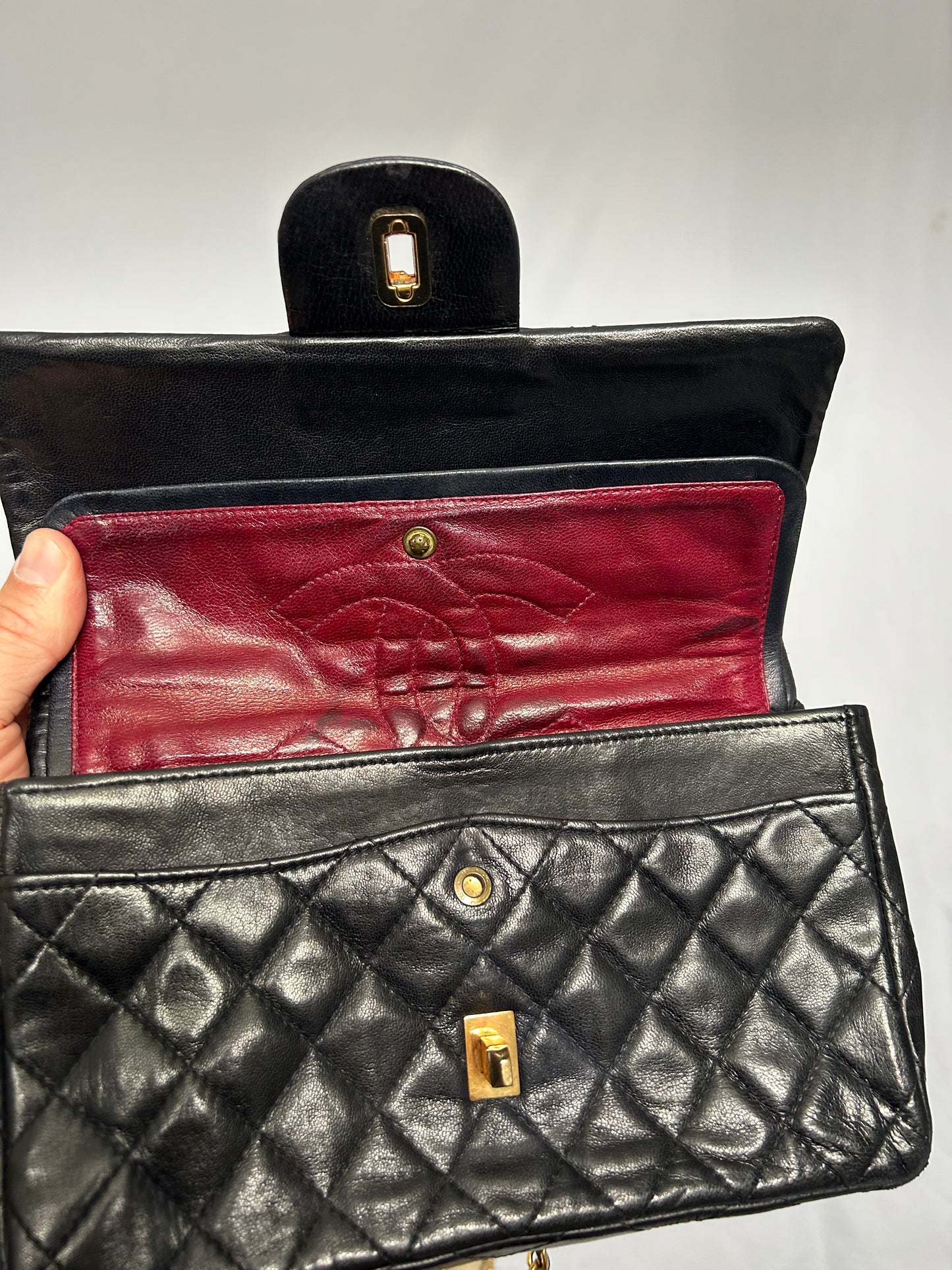 Chanel Black Lambskin Small Class Flap