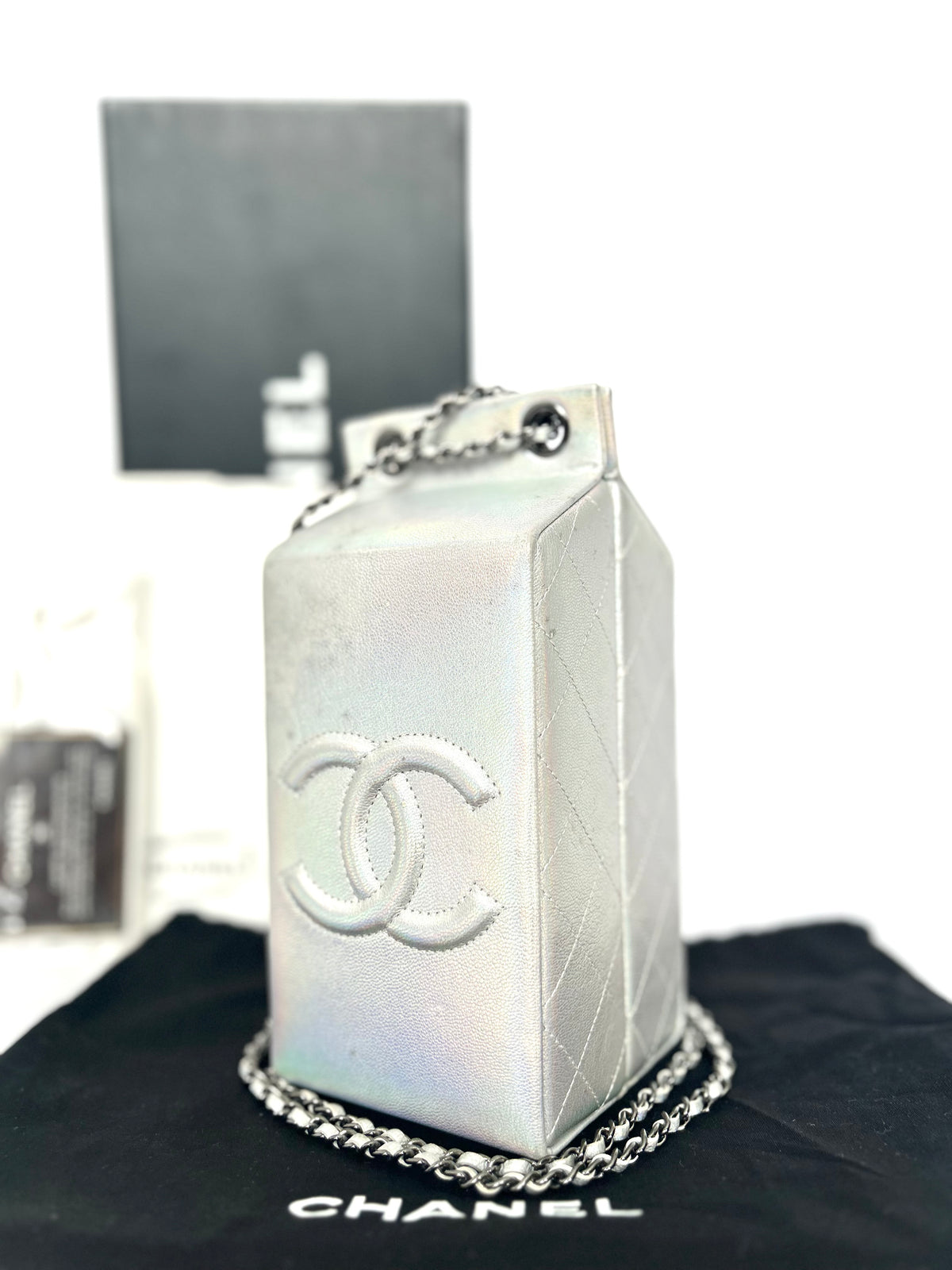 Extremely Rare Iridescent Lait de Coco Runway 2014 Milk Carton