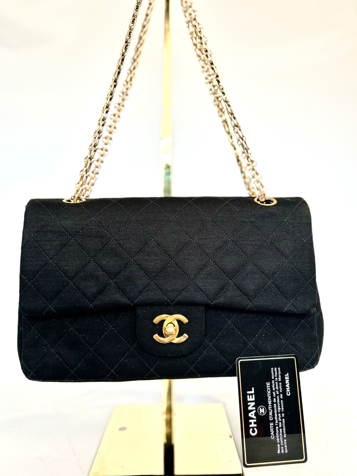 Authentic Chanel Jersey Classic Flap