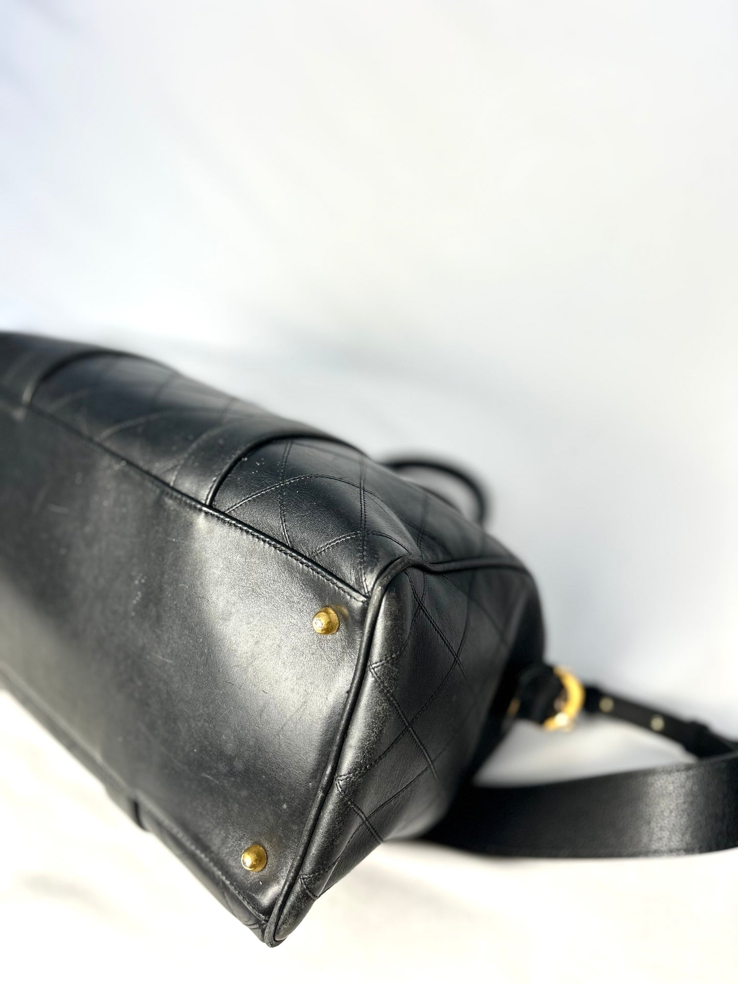 Chanel Mini Lambskin Boston Bag