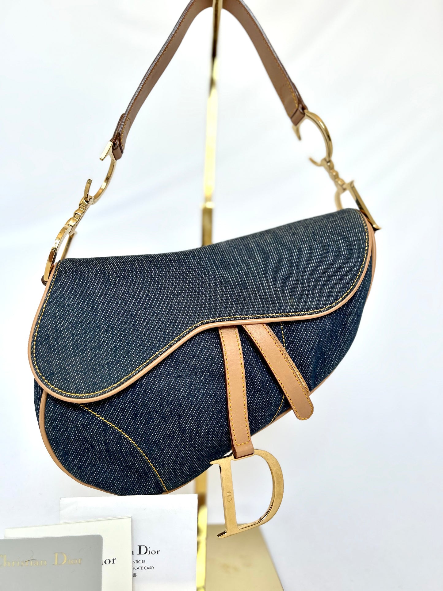Dior Denim Saddle Bag