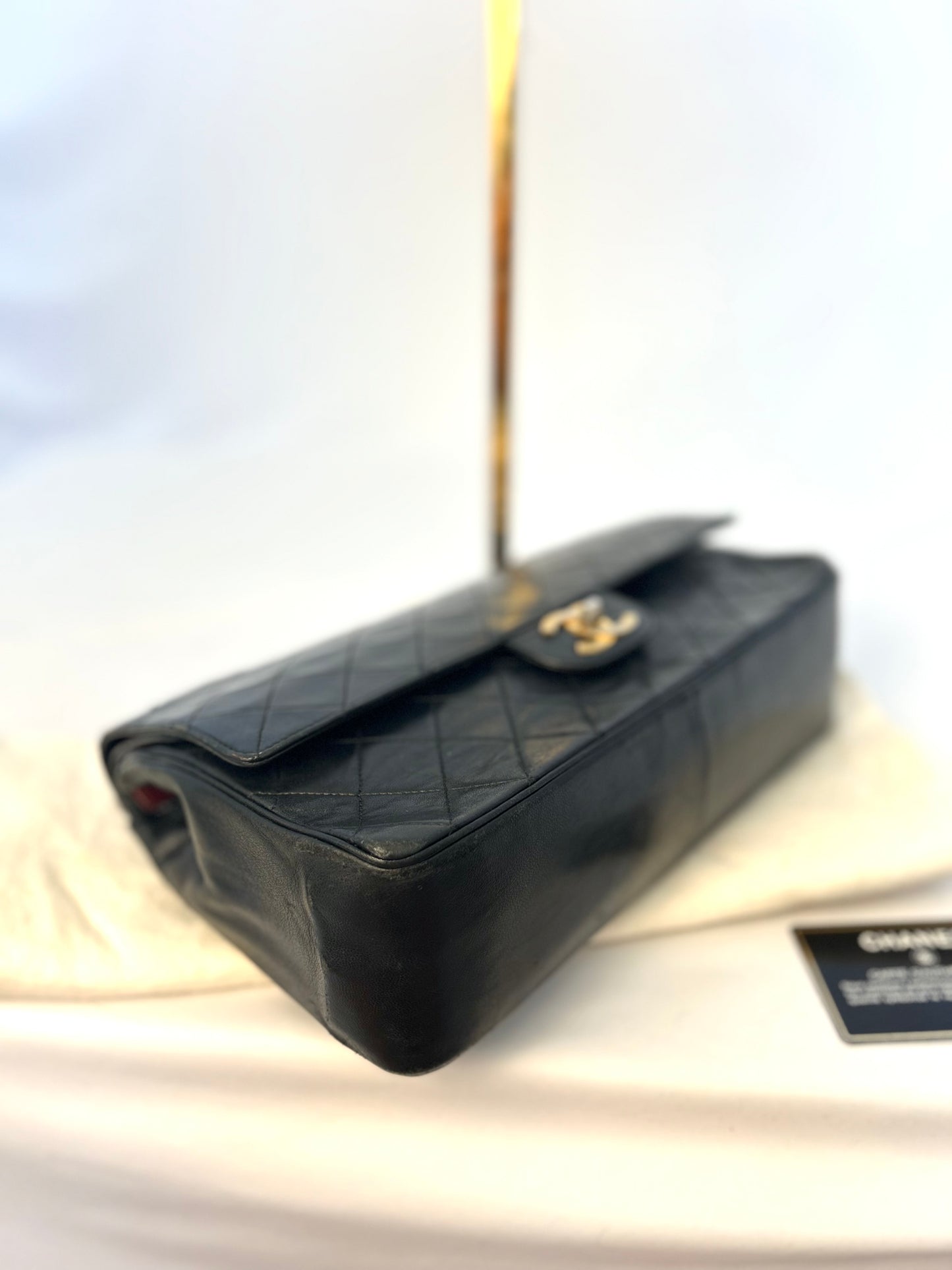 Authentic Chanel Medium Lambskin Classic Flap Bag