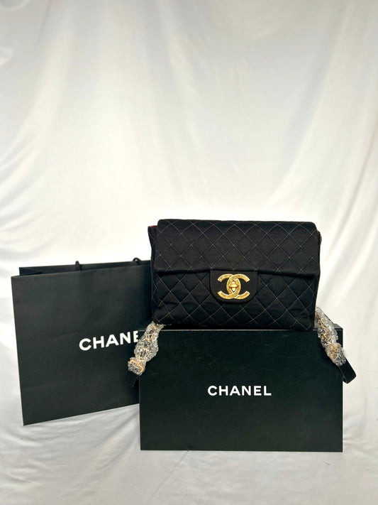 Chanel Black Jersey Backpack